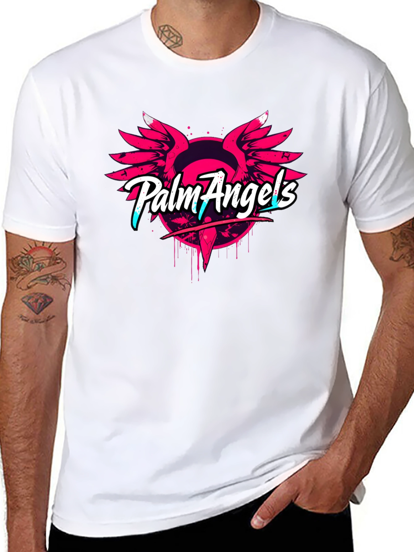Palm Angels Black Graphic Tee
