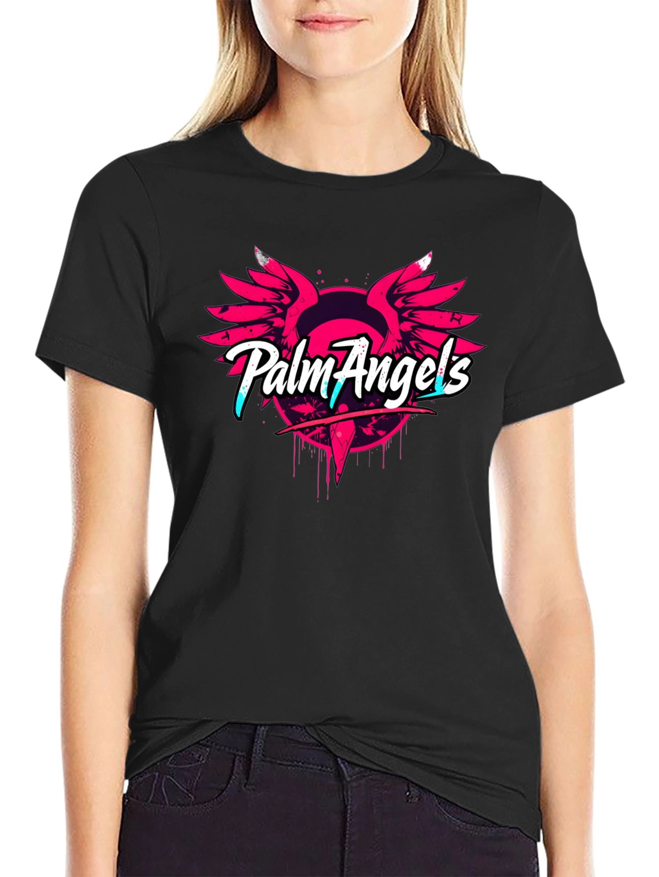 Palm Angels Black Graphic Tee