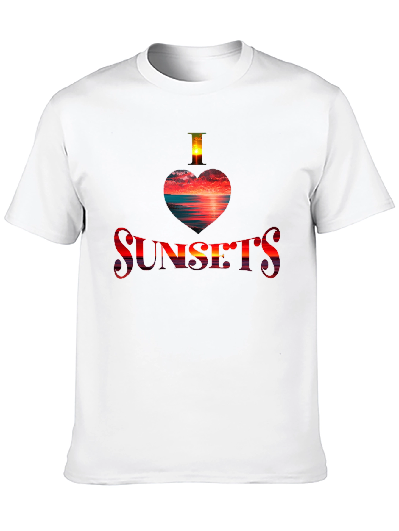 I Love Sunsets Graphic Tee - Black