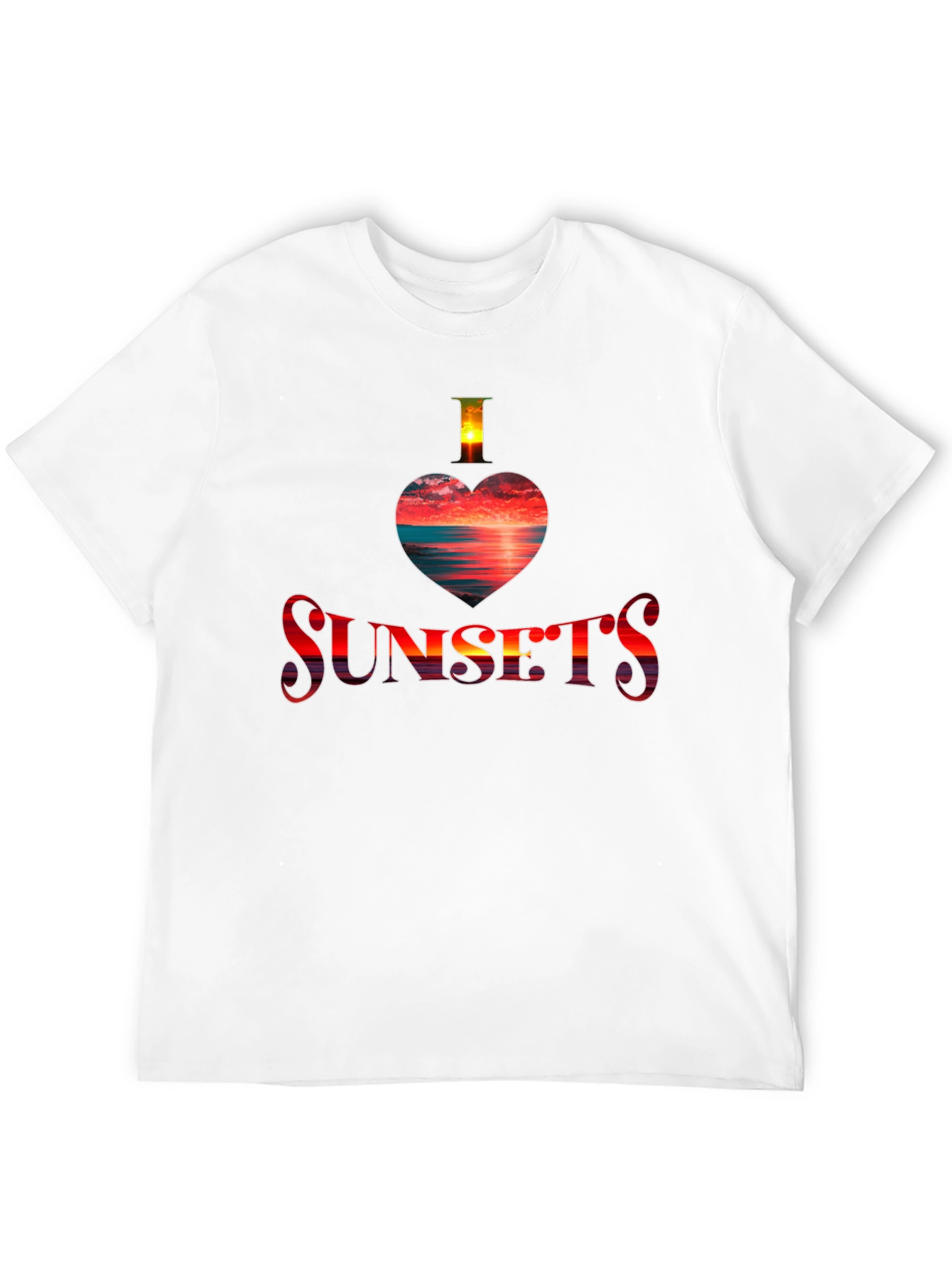 I Love Sunsets Graphic Tee - Black