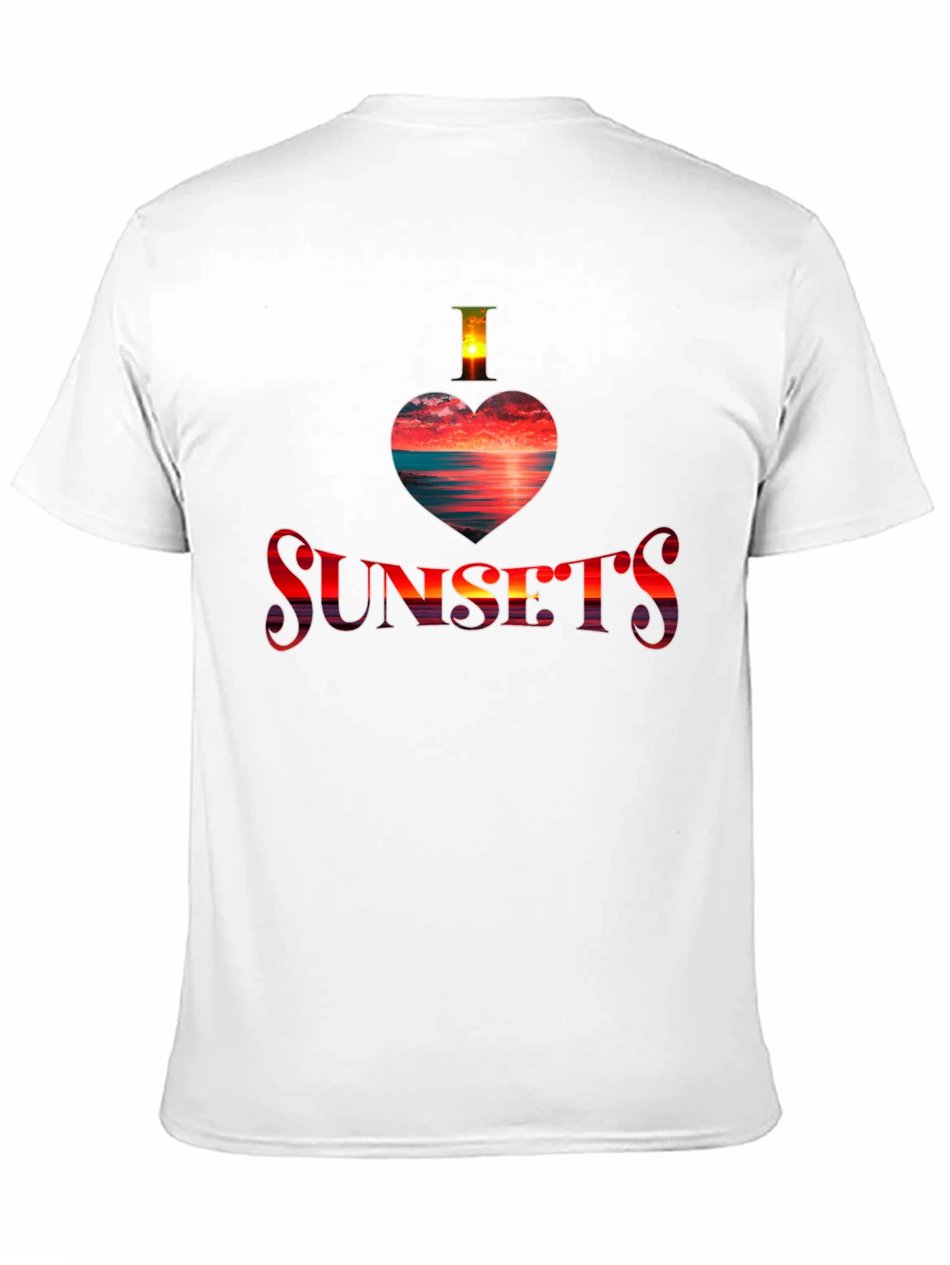 I Love Sunsets Graphic Tee - Black