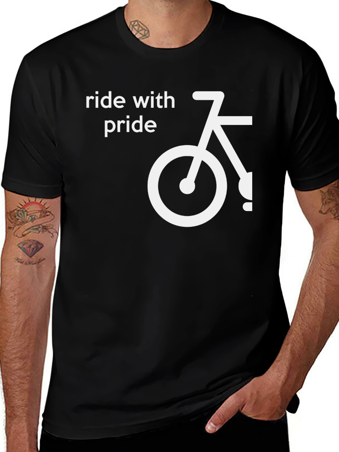 Ride With Pride Bicycle Graphic T-Shirt