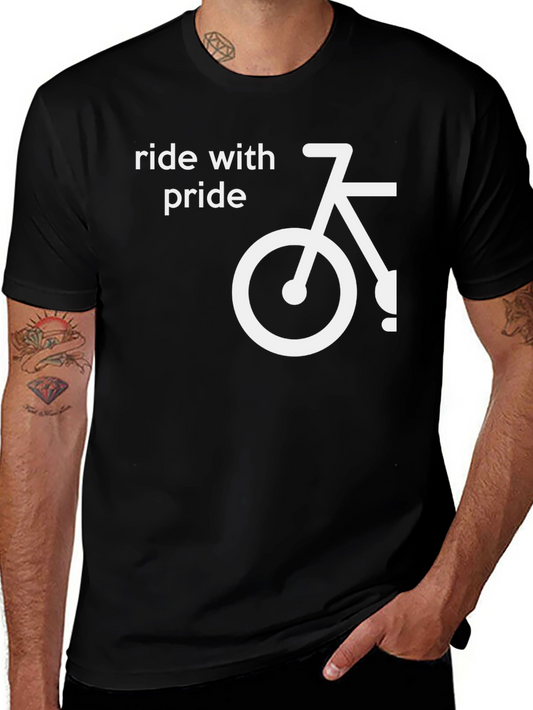 Ride With Pride Bicycle Graphic T-Shirt