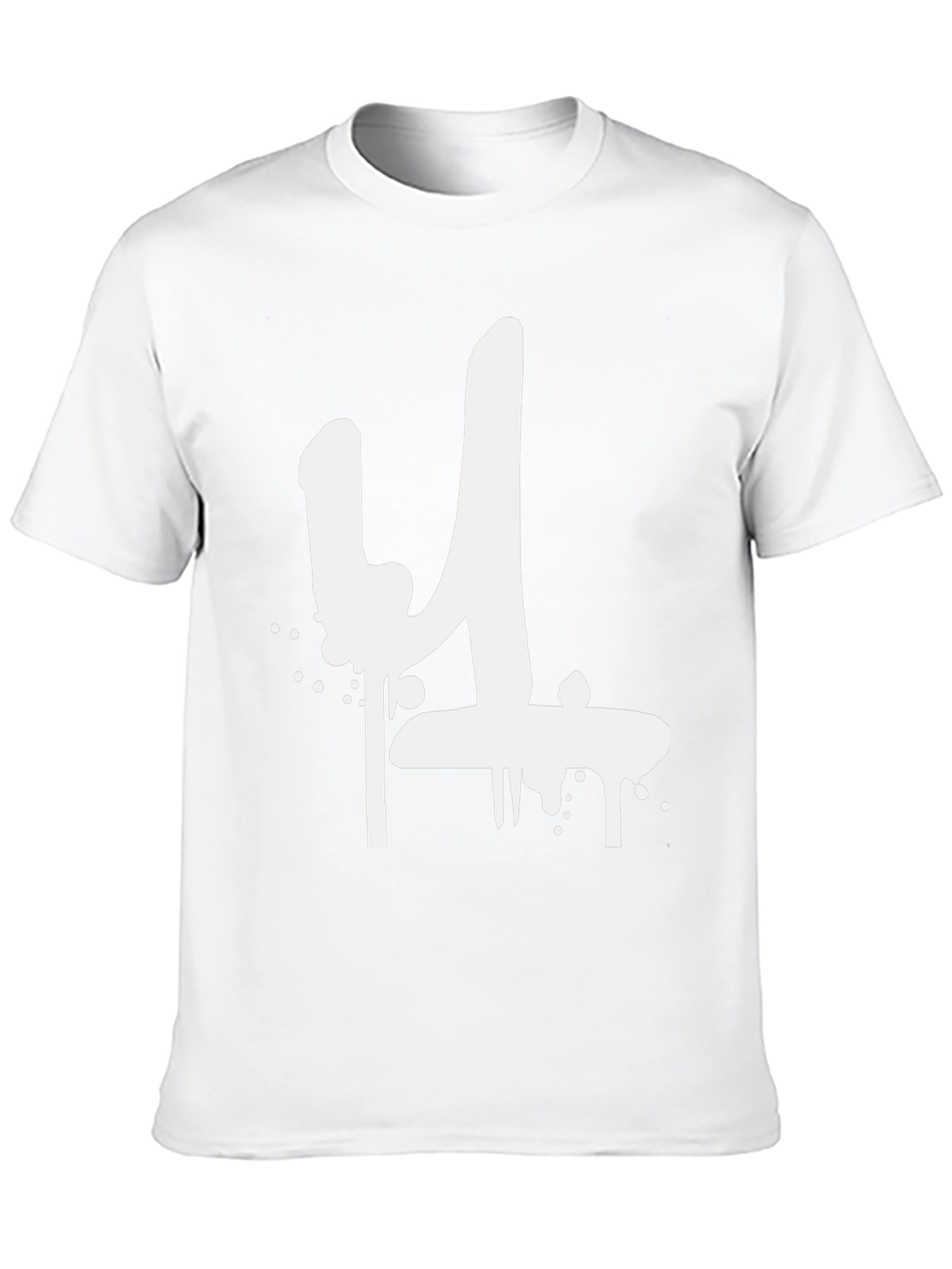 Graffiti Style Number 4 Black T-Shirt