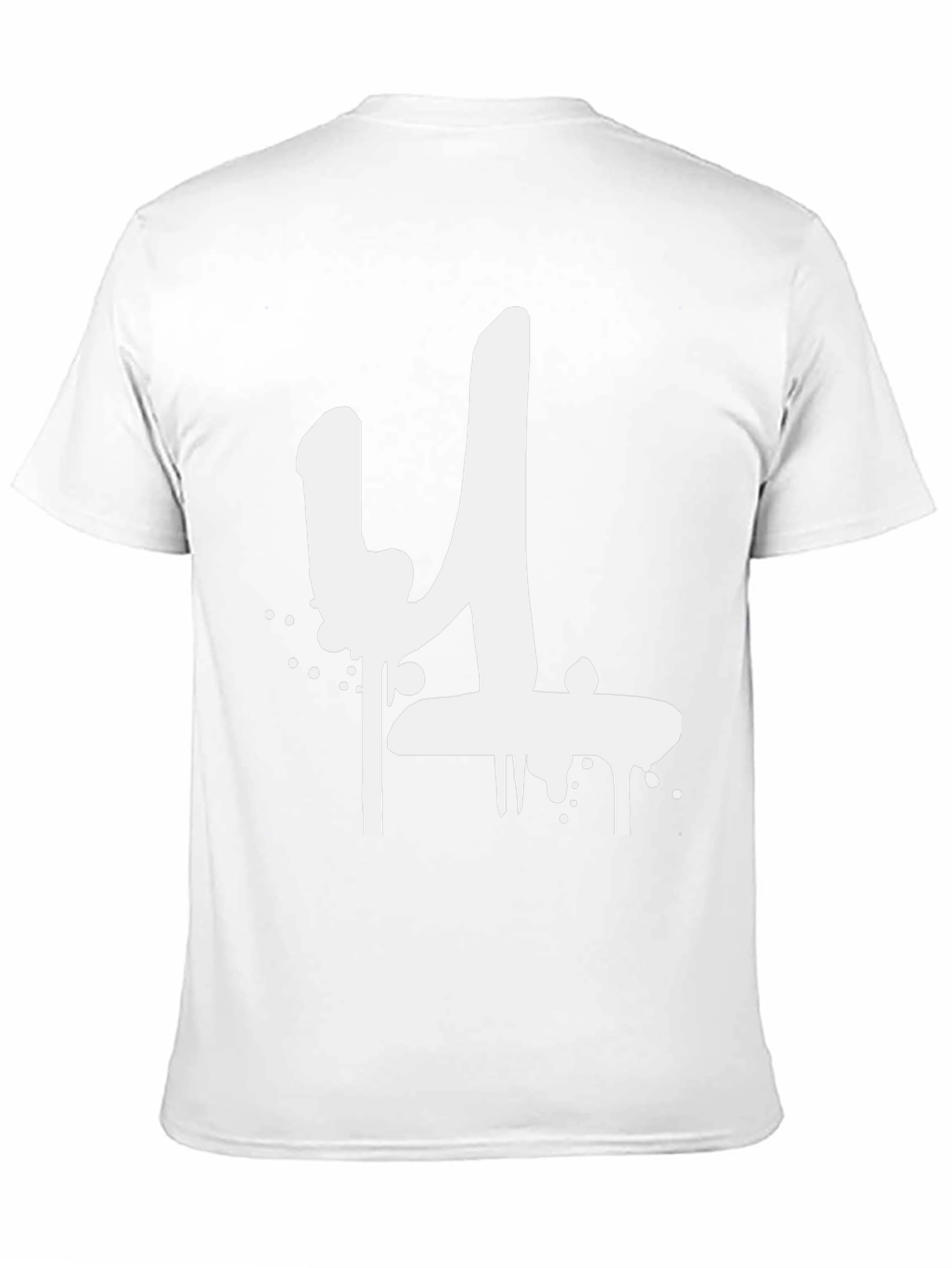 Graffiti Style Number 4 Black T-Shirt