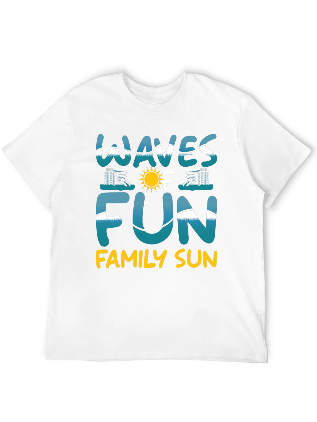 Waves of Fun Family Sun Black T-Shirt