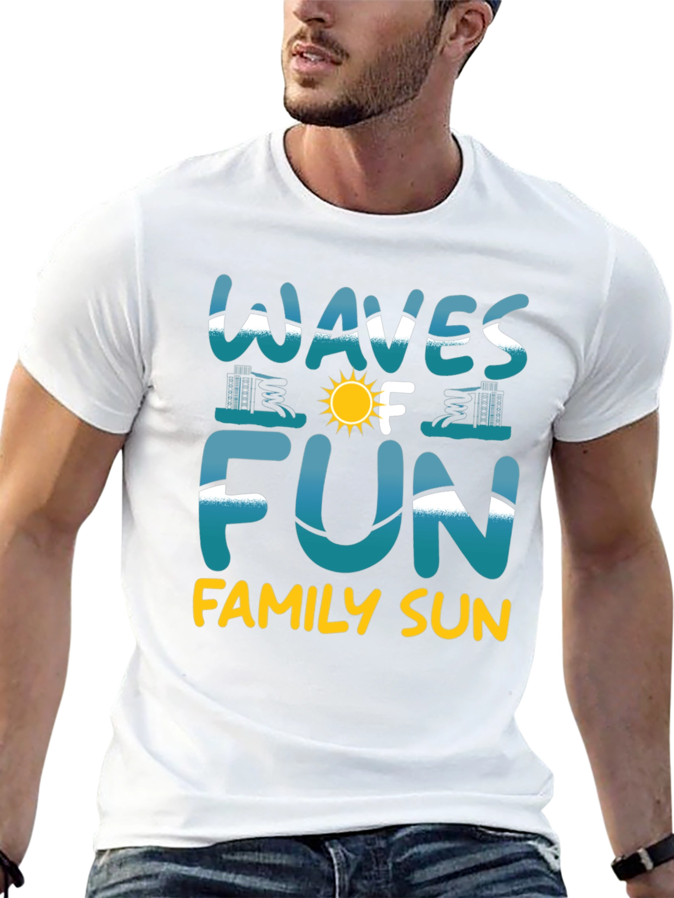 Waves of Fun Family Sun Black T-Shirt