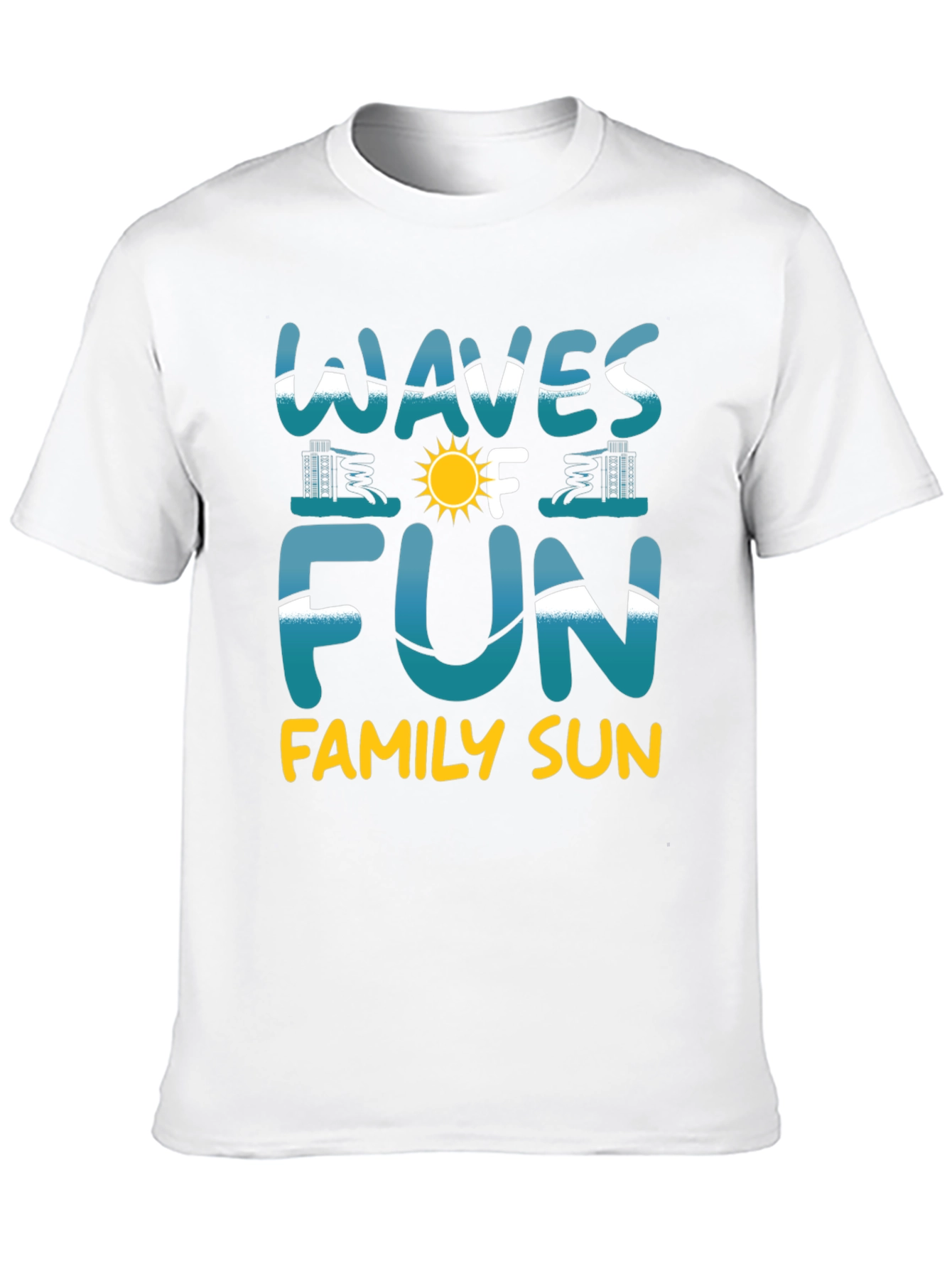 Waves of Fun Family Sun Black T-Shirt