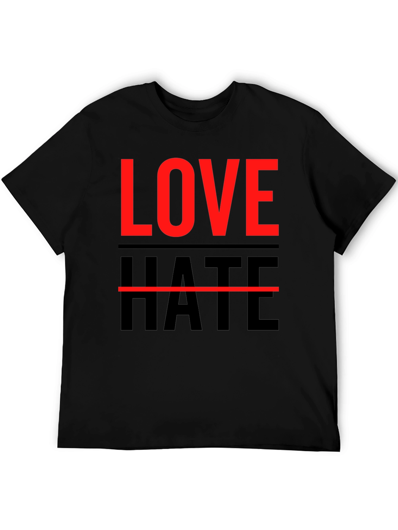 Love Hate Graphic Tee - Mens Casual T-Shirt