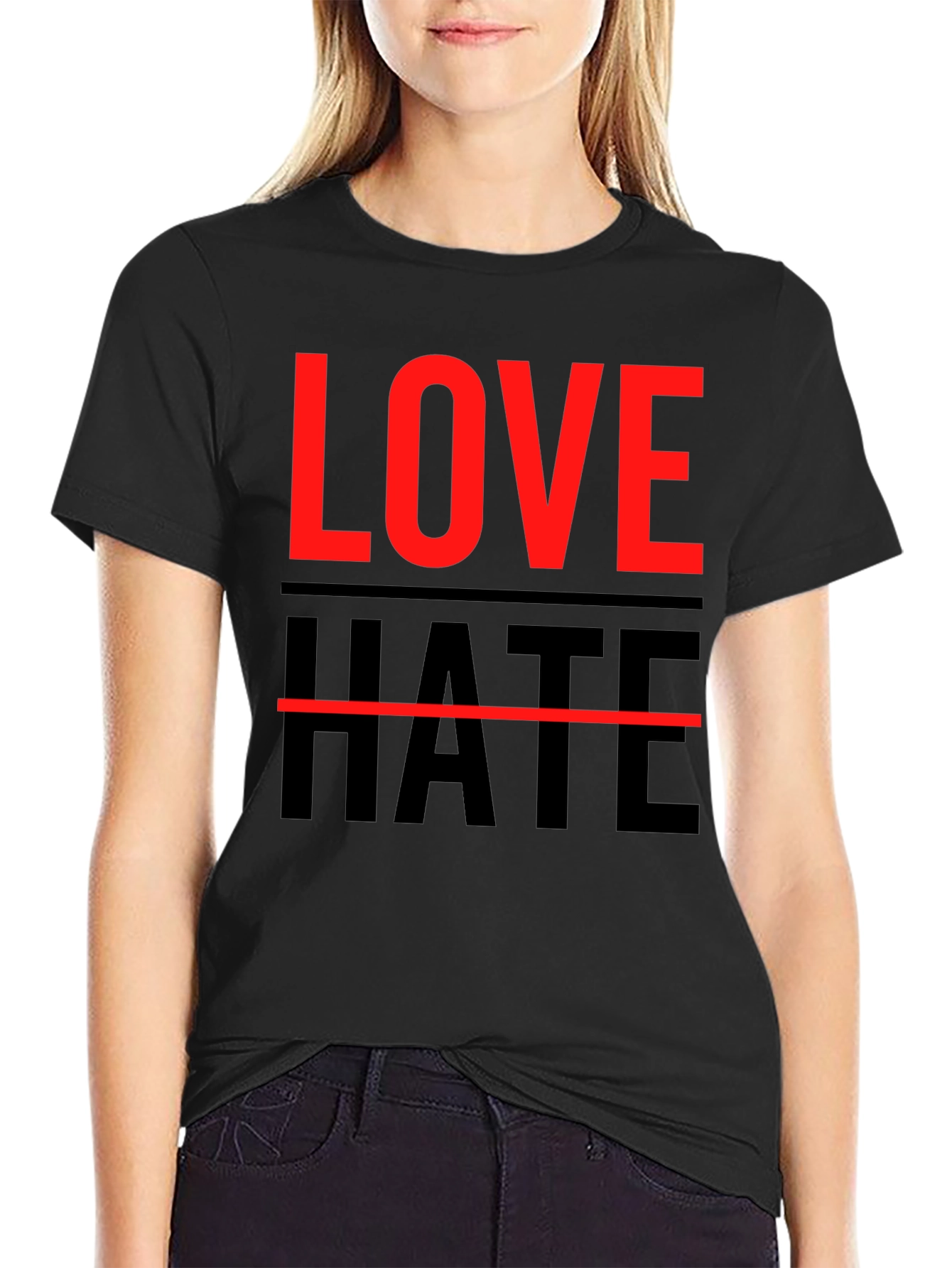 Love Hate Graphic Tee - Mens Casual T-Shirt