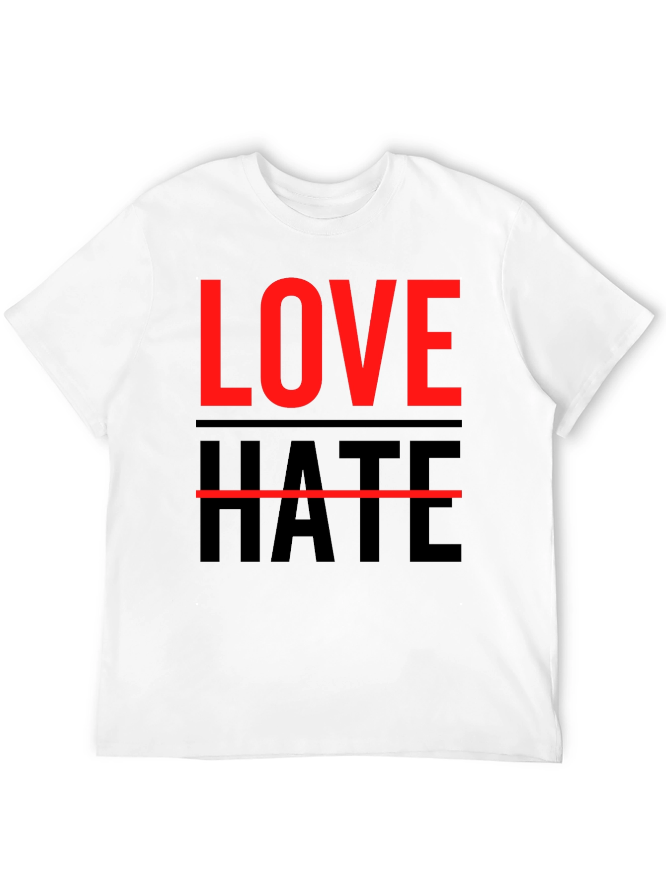 Love Hate Graphic Tee - Mens Casual T-Shirt