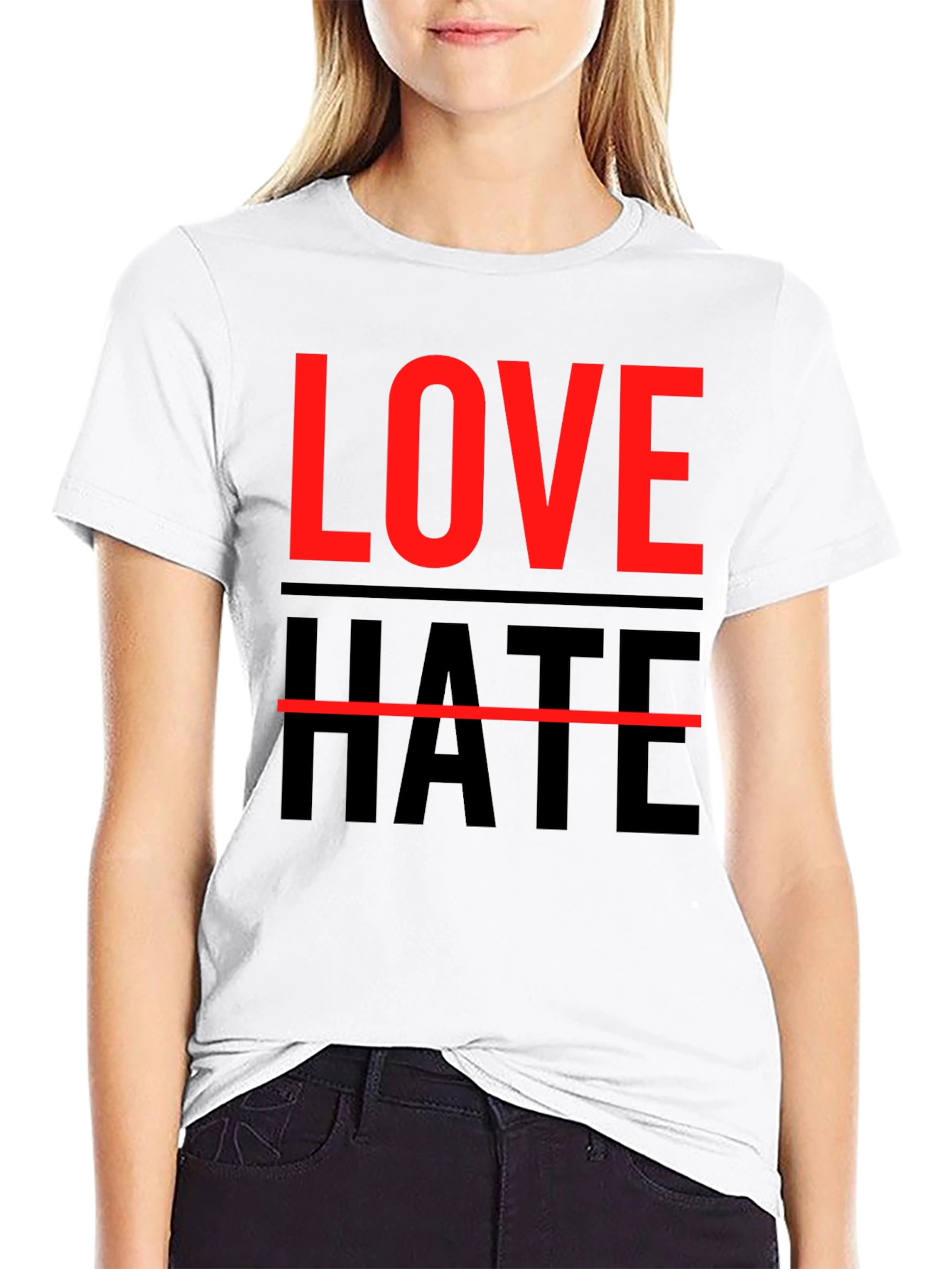 Love Hate Graphic Tee - Mens Casual T-Shirt