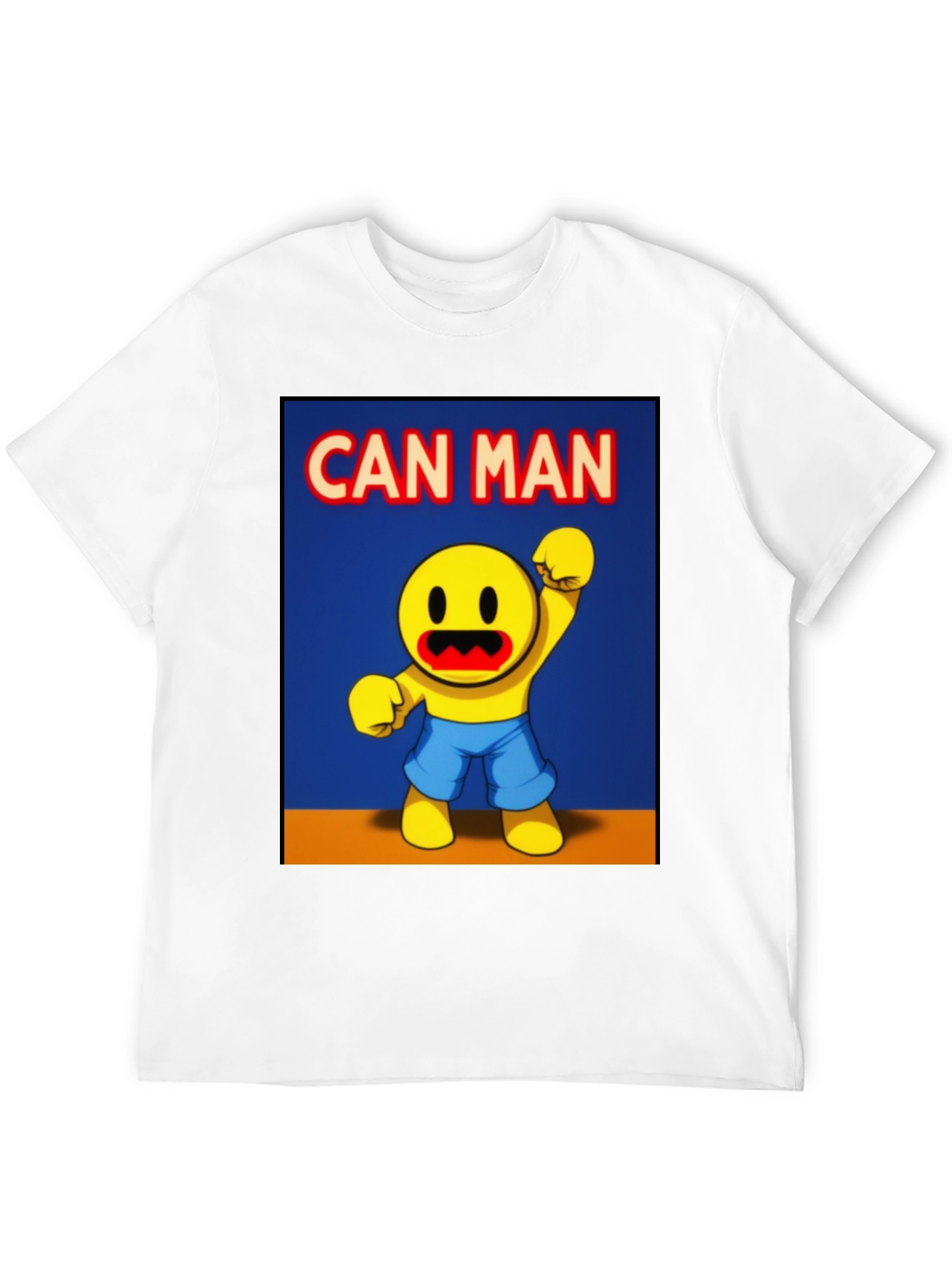 Can Man Graphic Tee - Black Cotton Blend