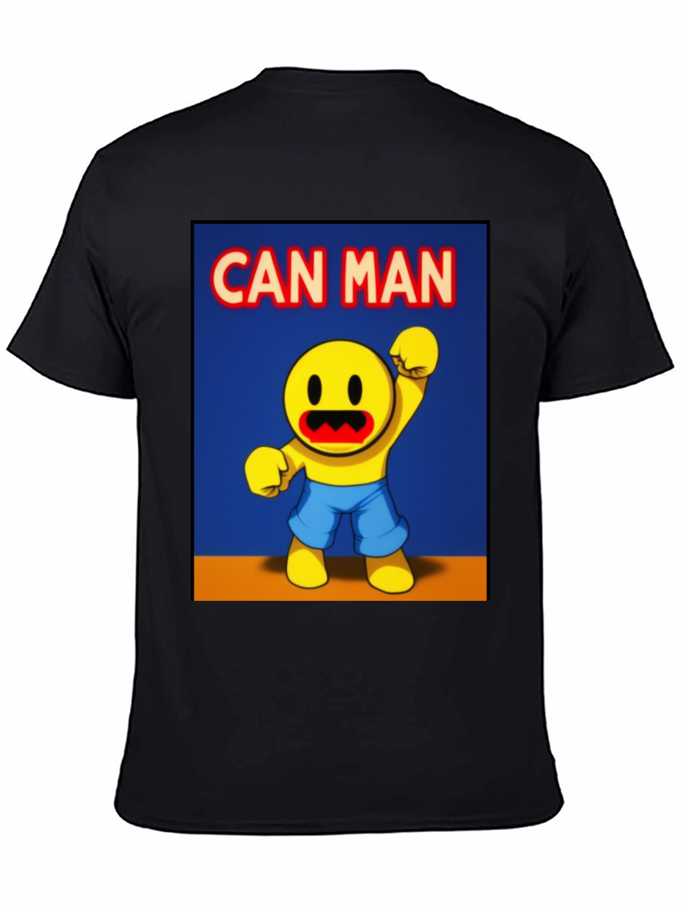 Can Man Graphic Tee - Black Cotton Blend