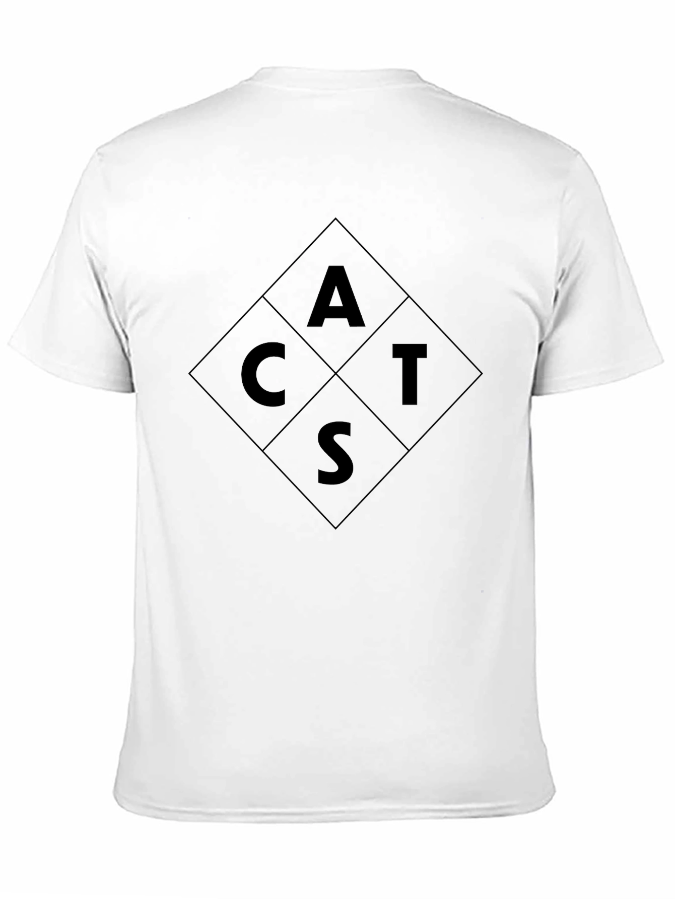 ACTS Diamond Graphic T-Shirt - Stylish Black Tee