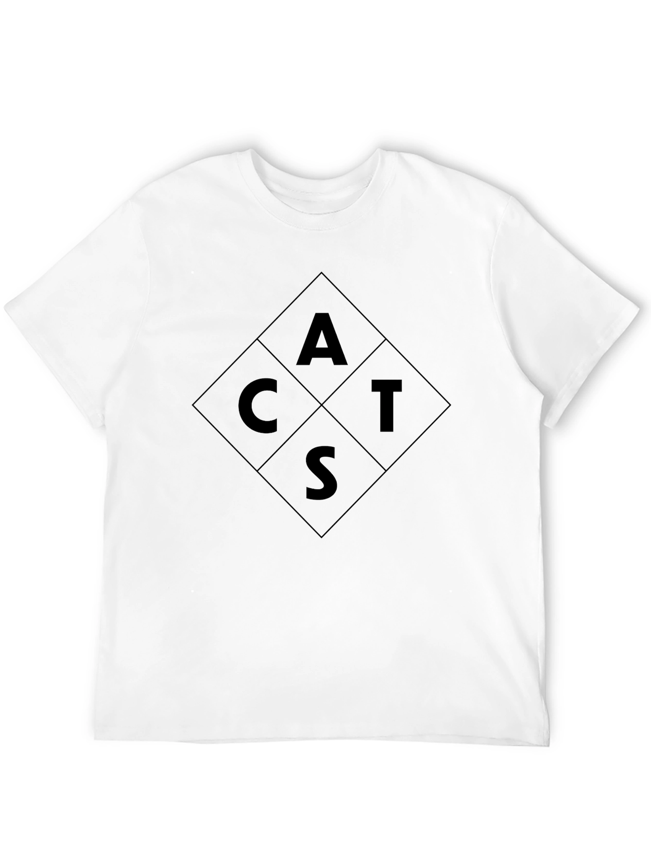 ACTS Diamond Graphic T-Shirt - Stylish Black Tee