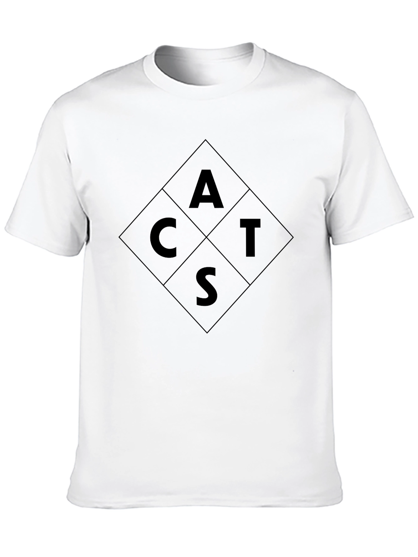 ACTS Diamond Graphic T-Shirt - Stylish Black Tee
