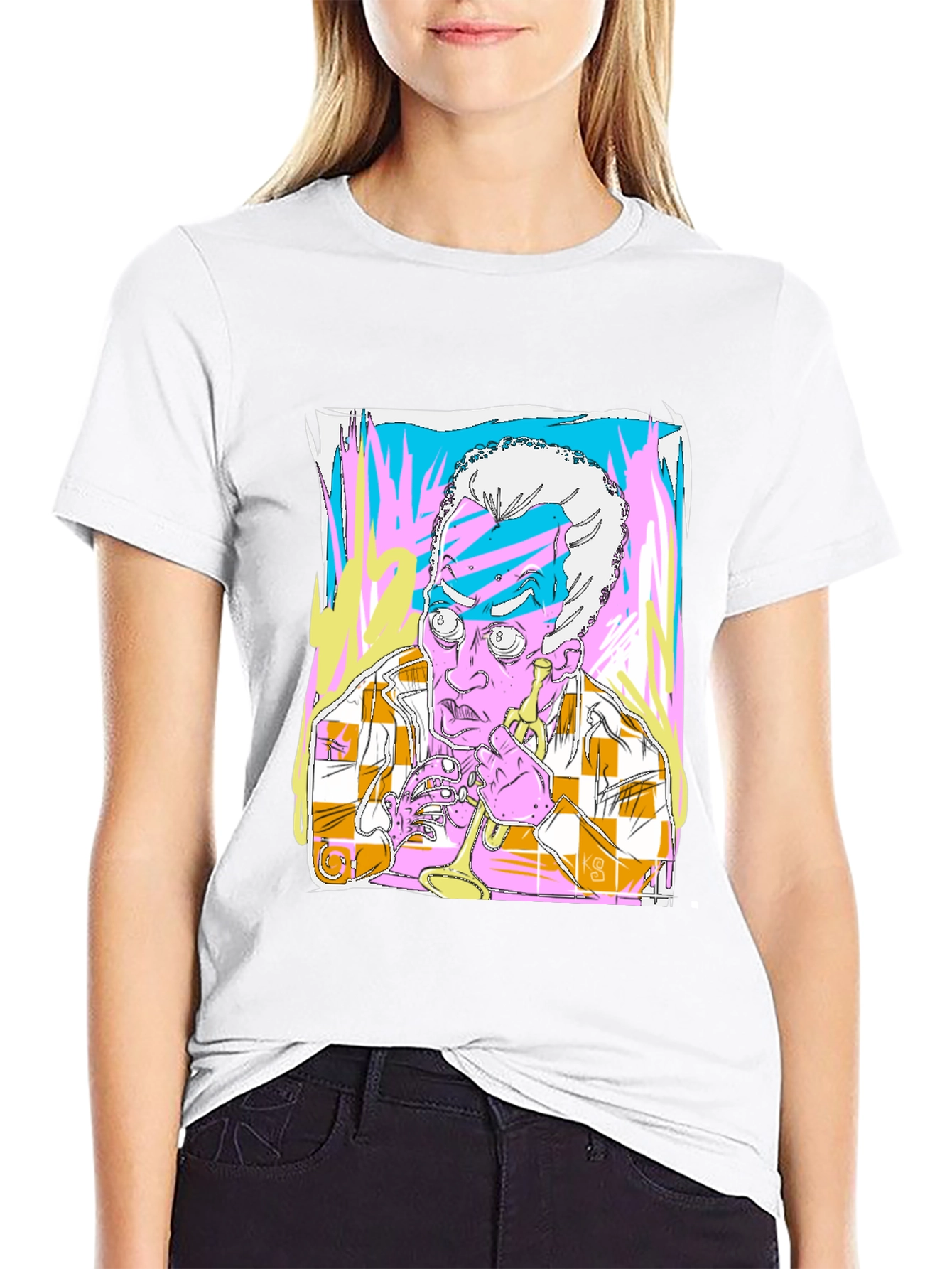 Unique Artistic Graphic Print T-Shirt