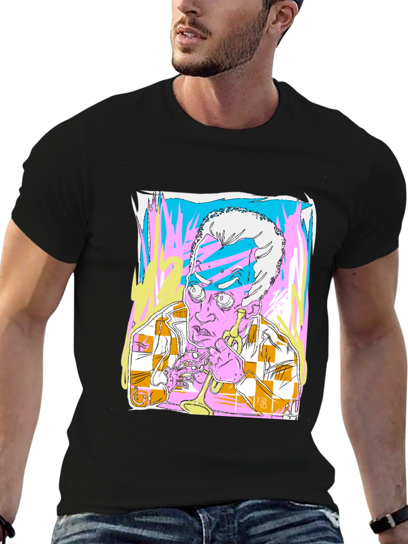 Unique Artistic Graphic Print T-Shirt