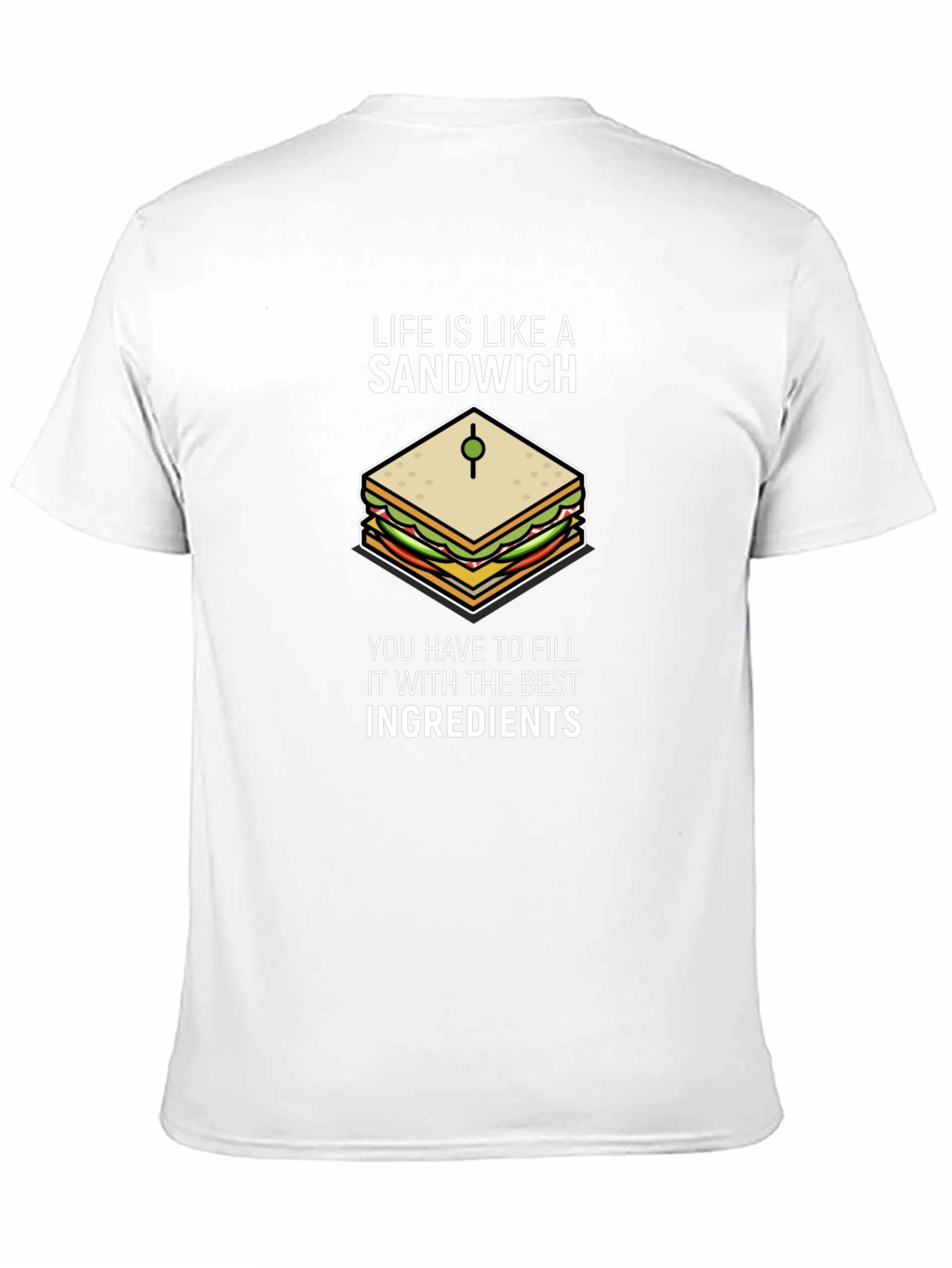 Life is Like a Sandwich Black T-Shirt