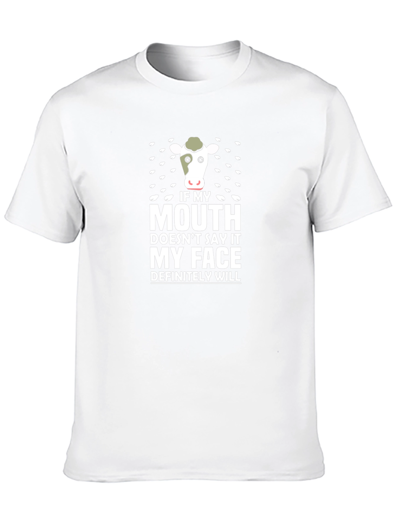 Funny Cow Graphic Tee: My Face Says It All!