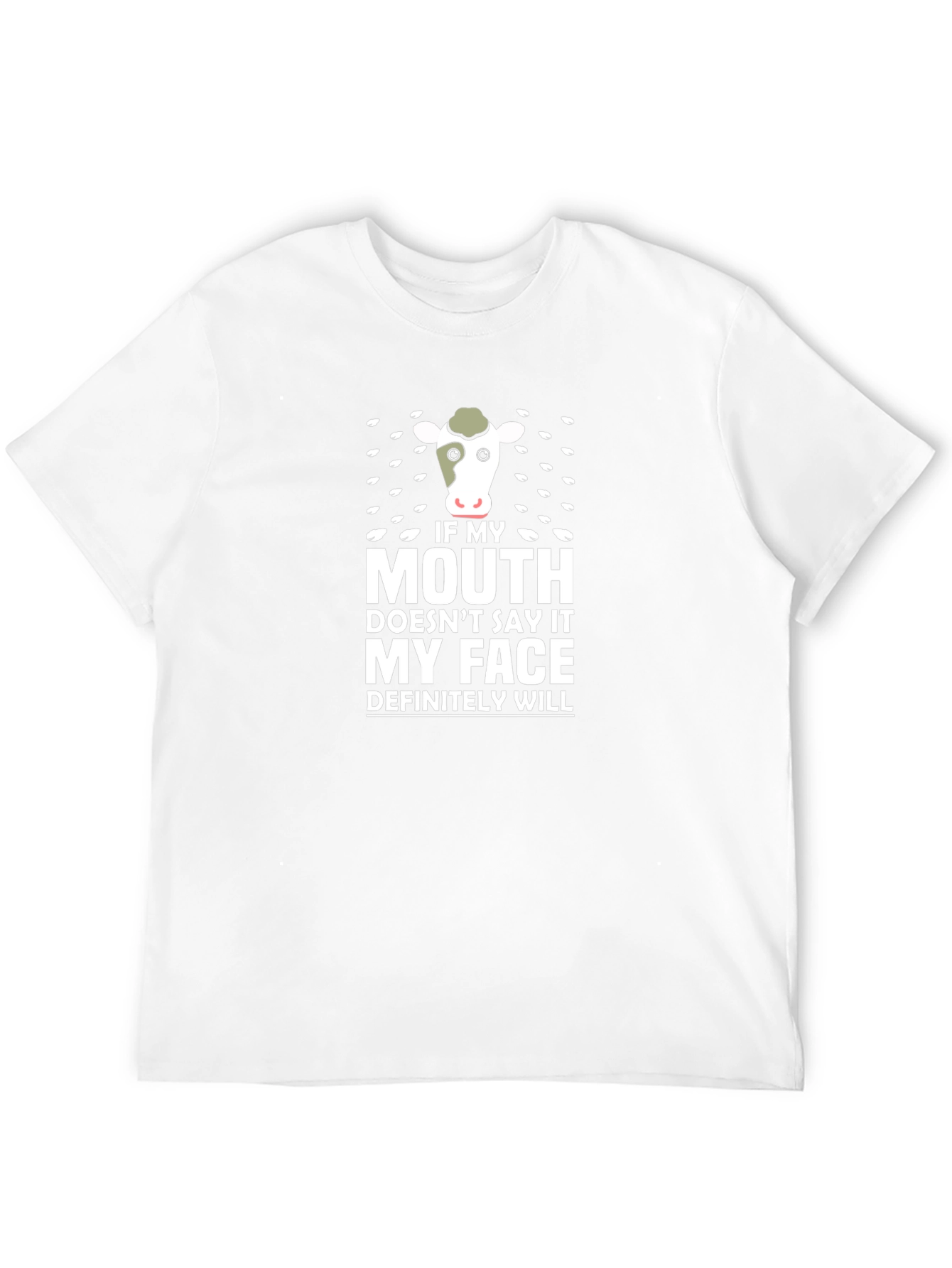 Funny Cow Graphic Tee: My Face Says It All!
