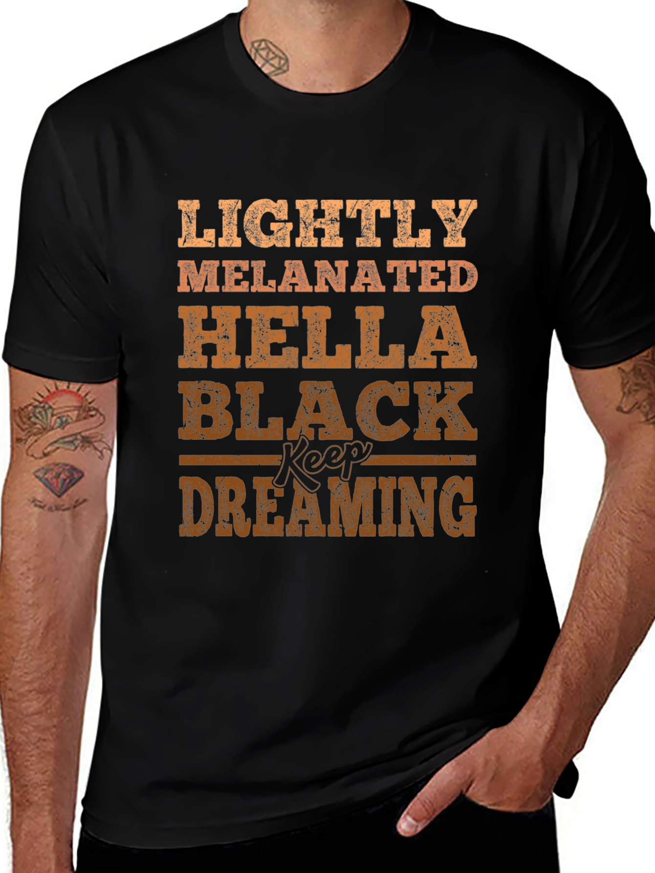 Lightly Melanated Black Keep Dreaming T-Shirt