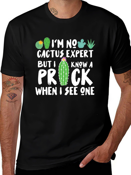 Funny Cactus Expert Graphic T-Shirt