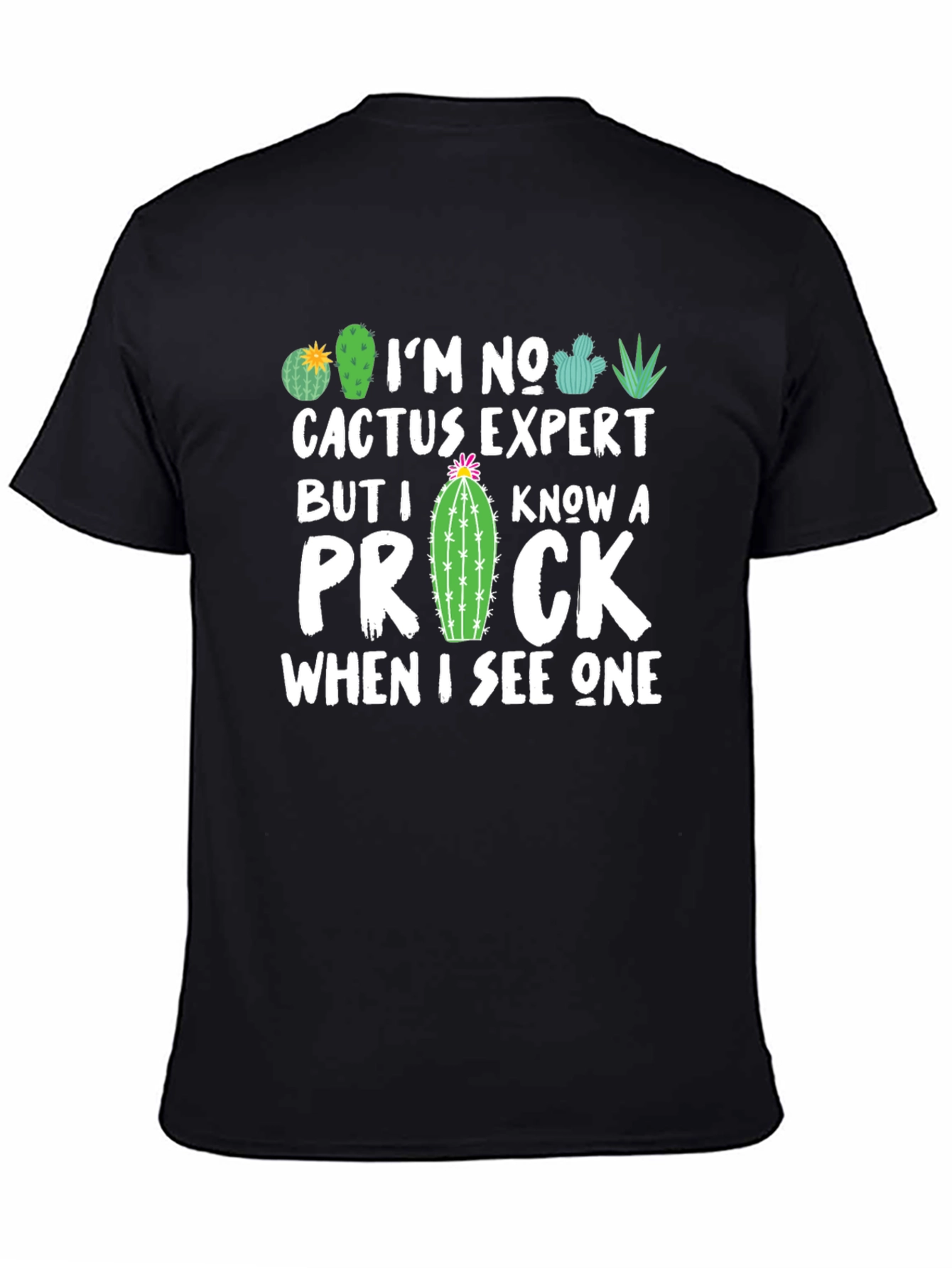 Funny Cactus Expert Graphic T-Shirt