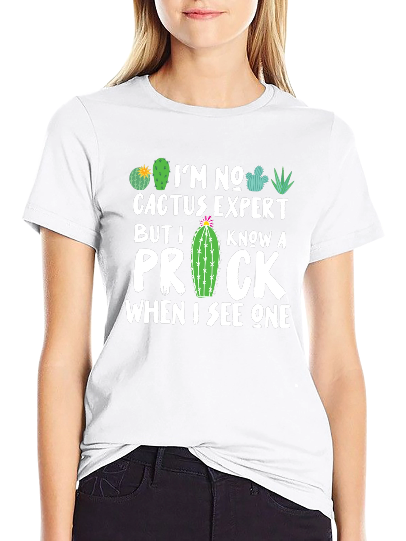 Funny Cactus Expert Graphic T-Shirt