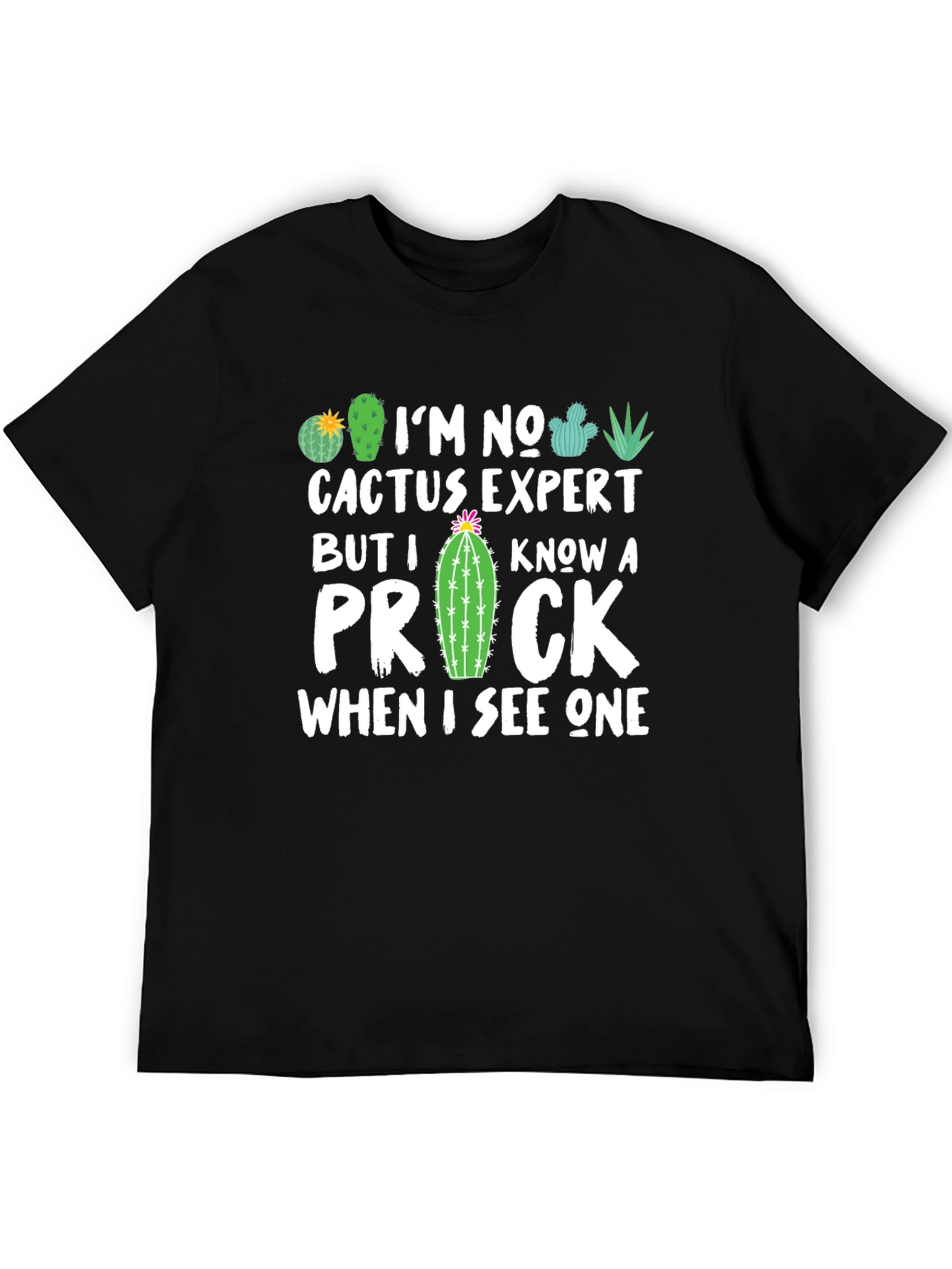 Funny Cactus Expert Graphic T-Shirt