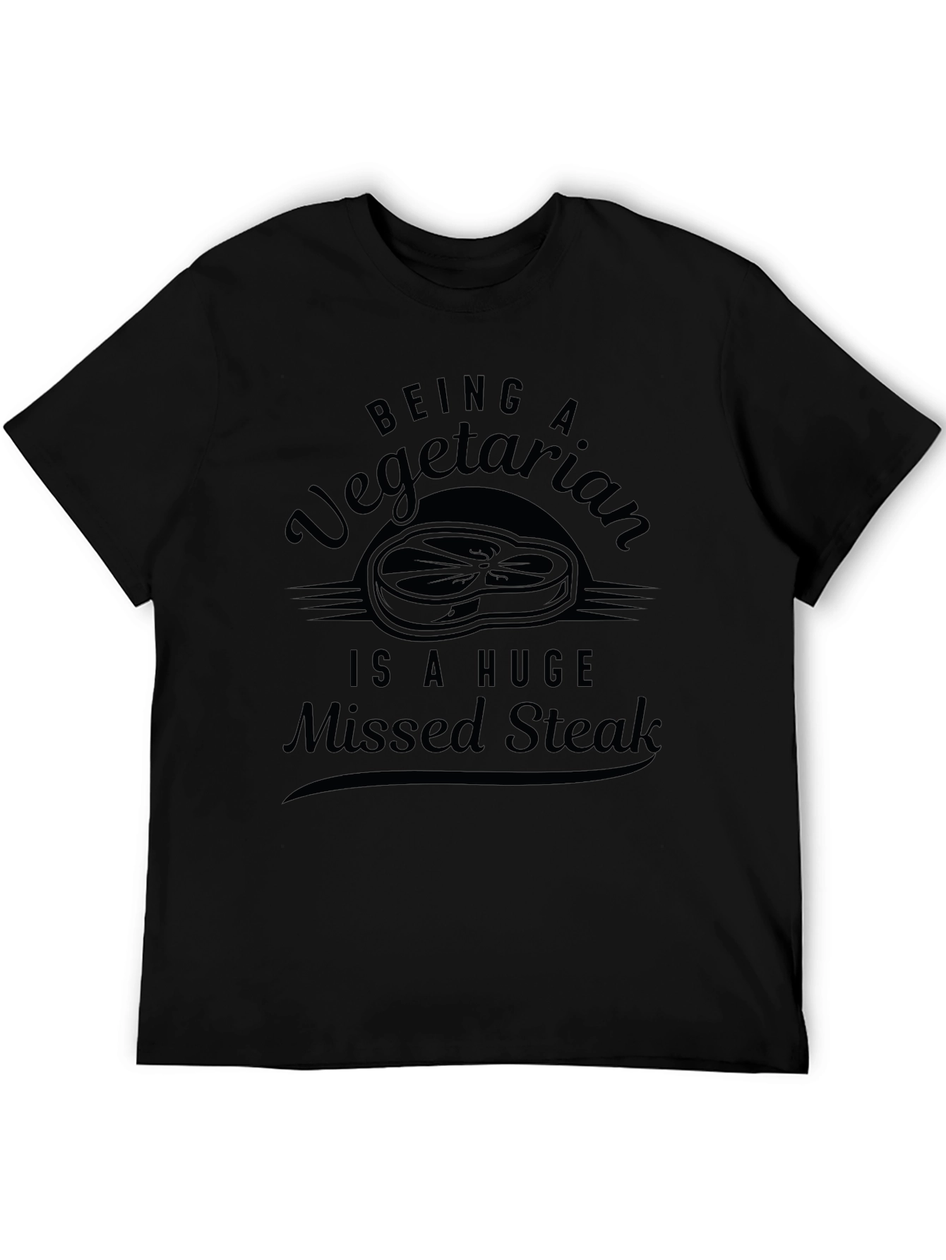Funny Vegetarian Missed Steak Graphic T-Shirt