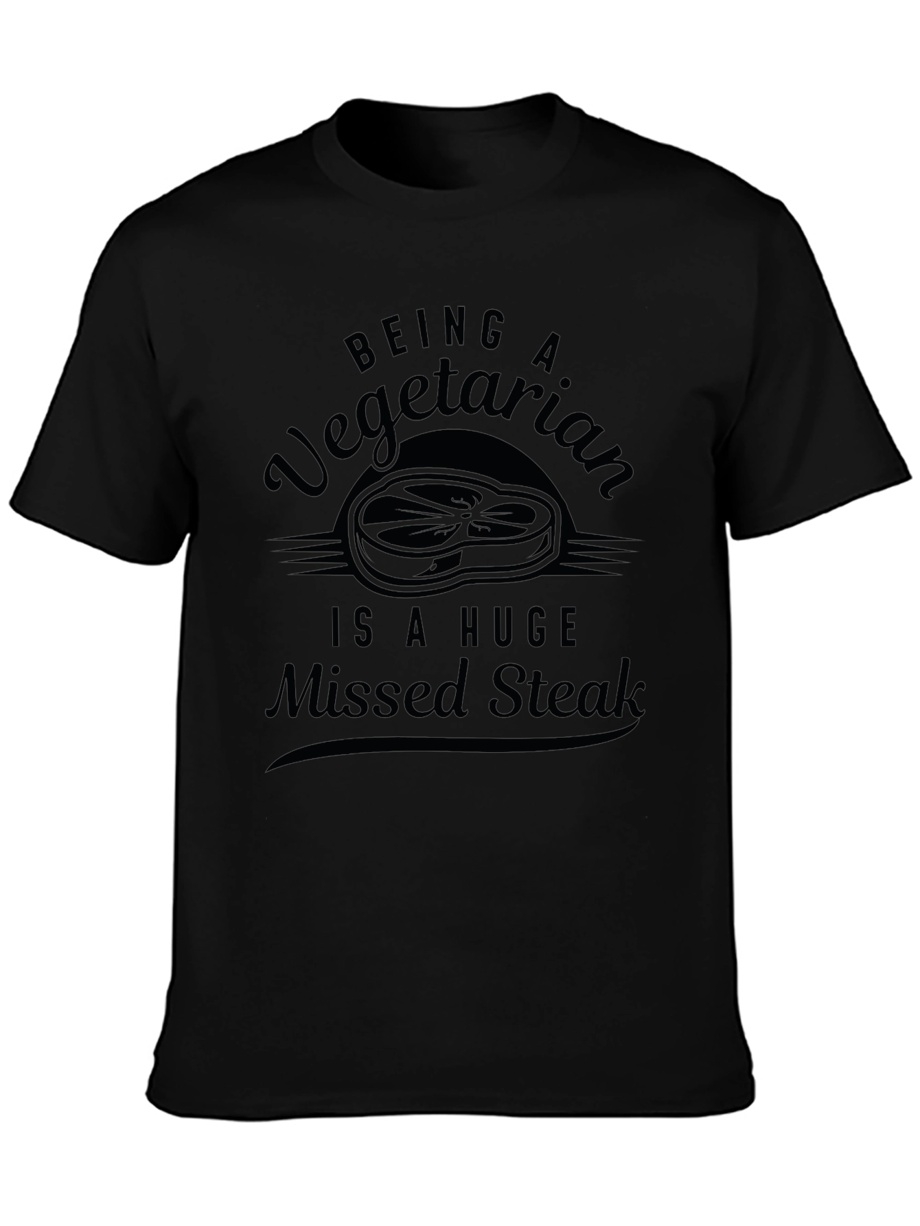 Funny Vegetarian Missed Steak Graphic T-Shirt