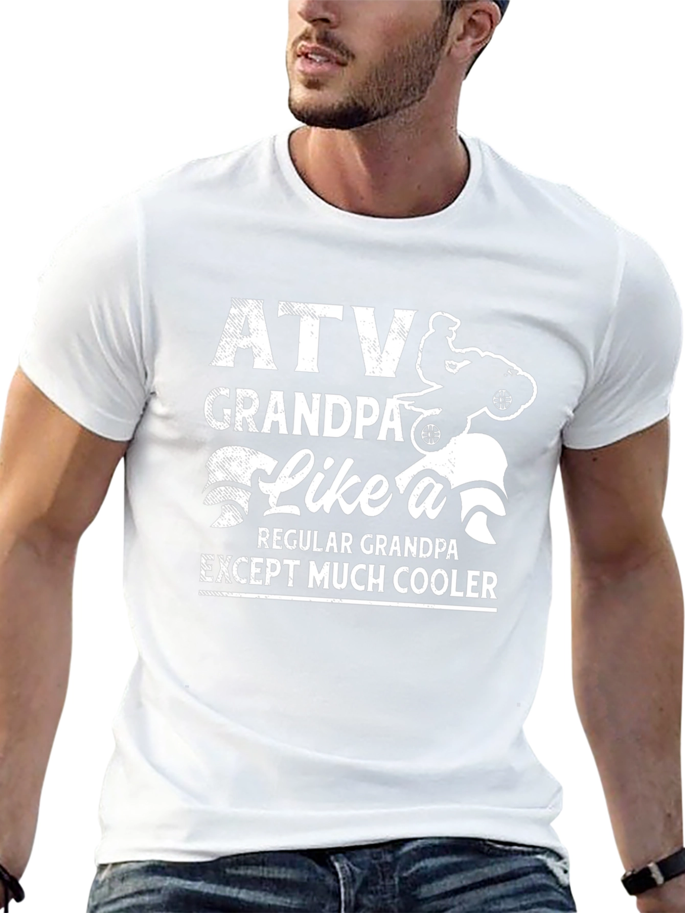 ATV Grandpa Graphic T-Shirt - Cool Grandpa Tee