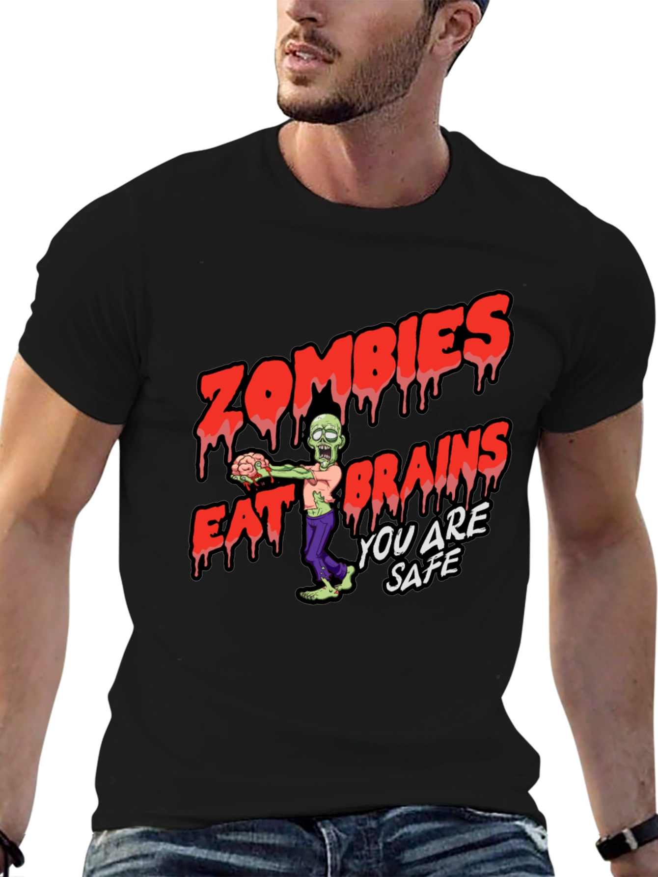 Zombies Eat Brains Graphic T-Shirt