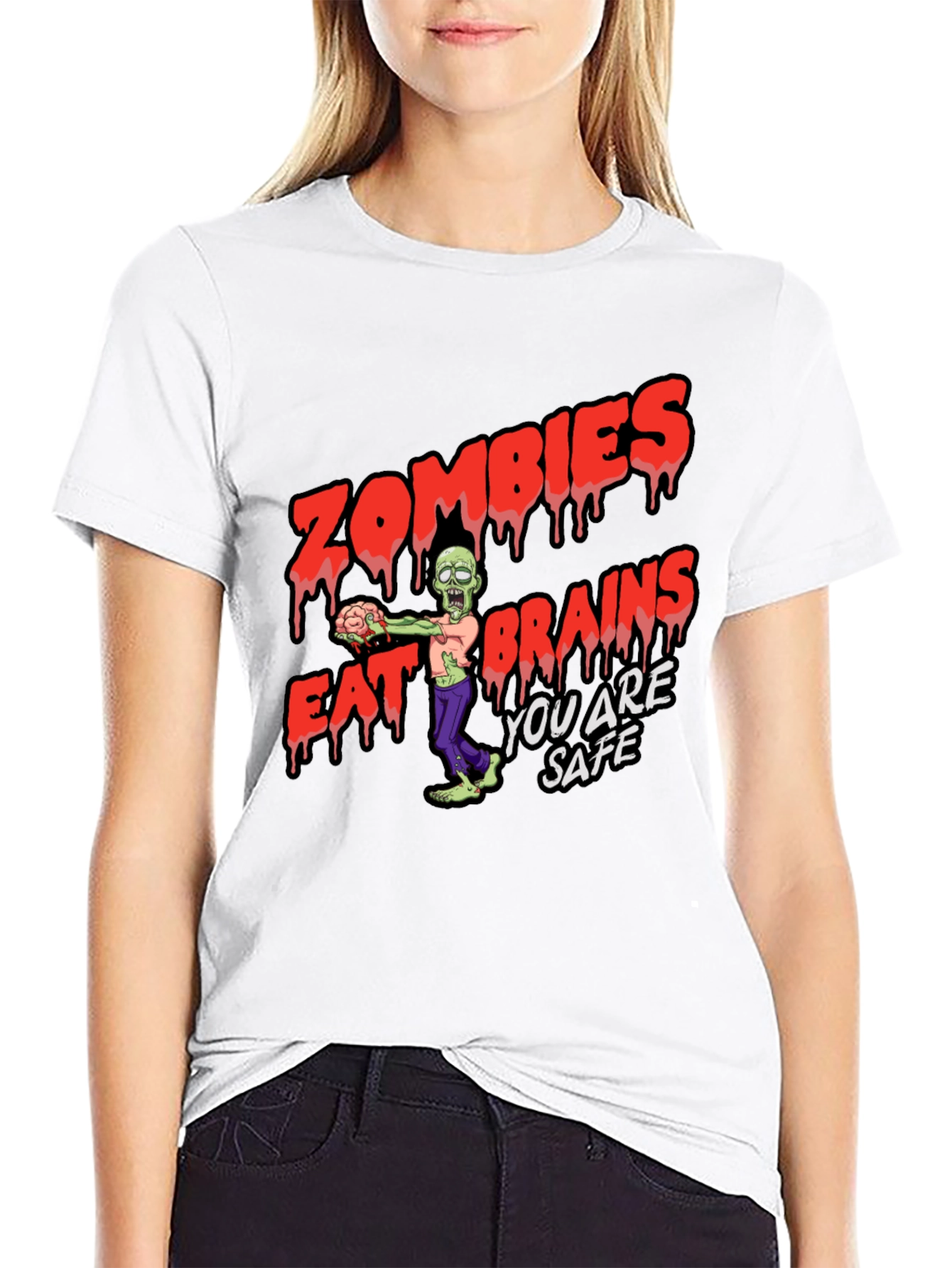 Zombies Eat Brains Graphic T-Shirt