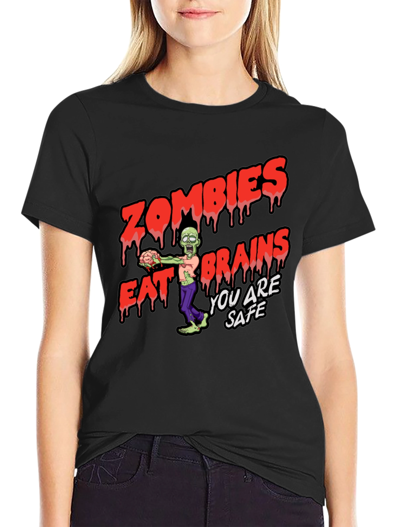 Zombies Eat Brains Graphic T-Shirt