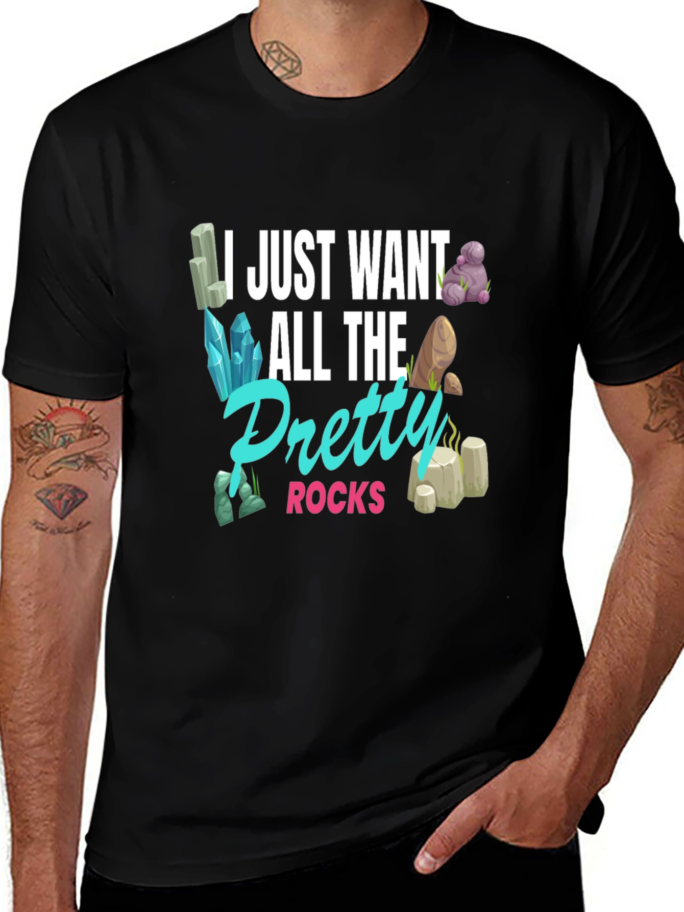 Pretty Rocks T-Shirt - Gem and Mineral Lover Gift