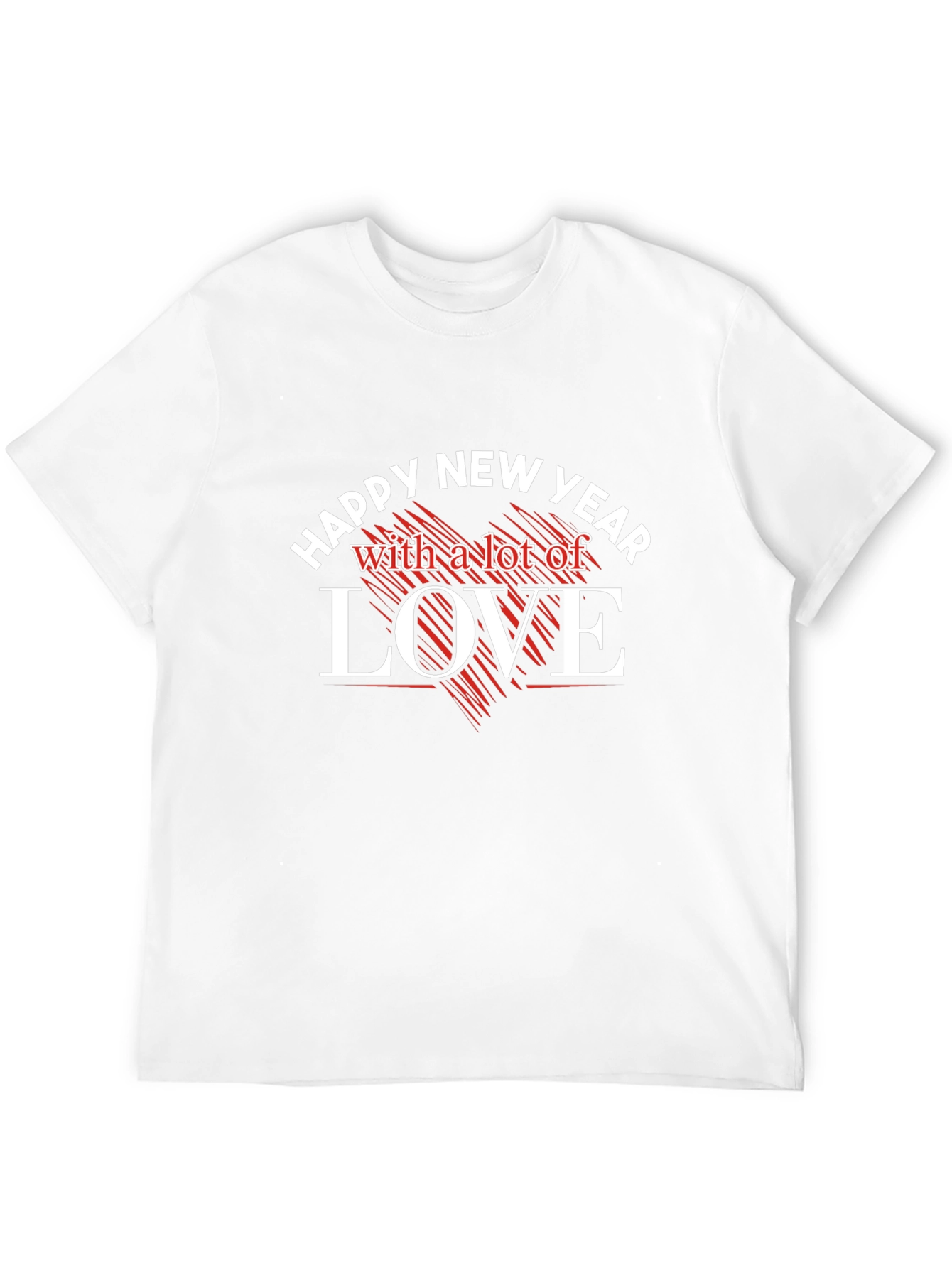 Happy New Year Love Graphic Tee - Black