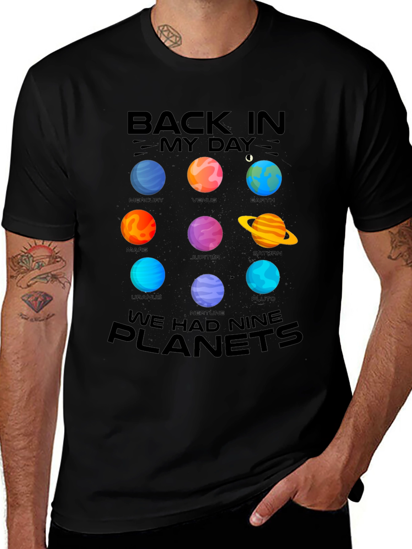 Back In My Day Nine Planets T-Shirt