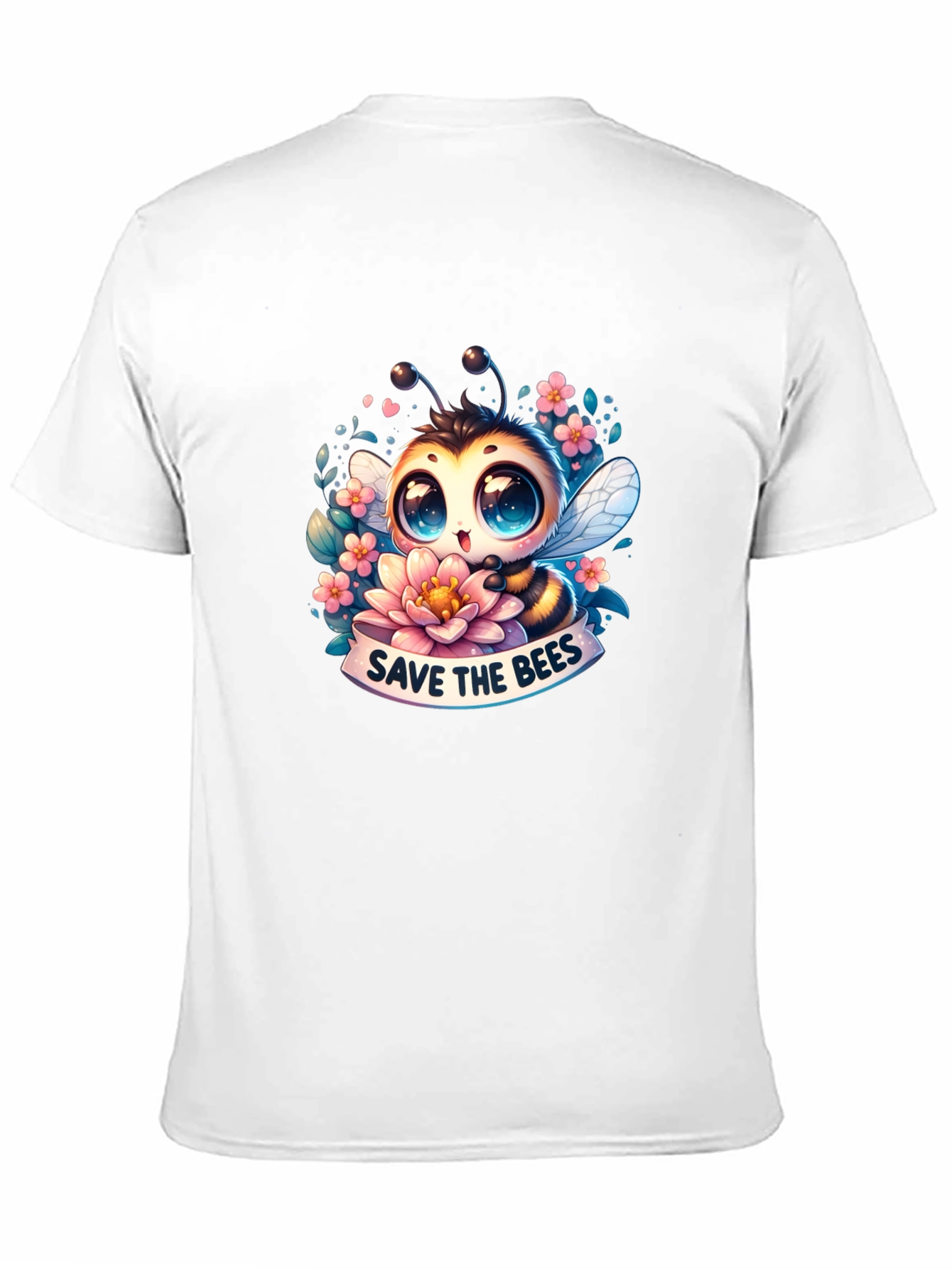 Save The Bees Graphic Tee - Black Cotton