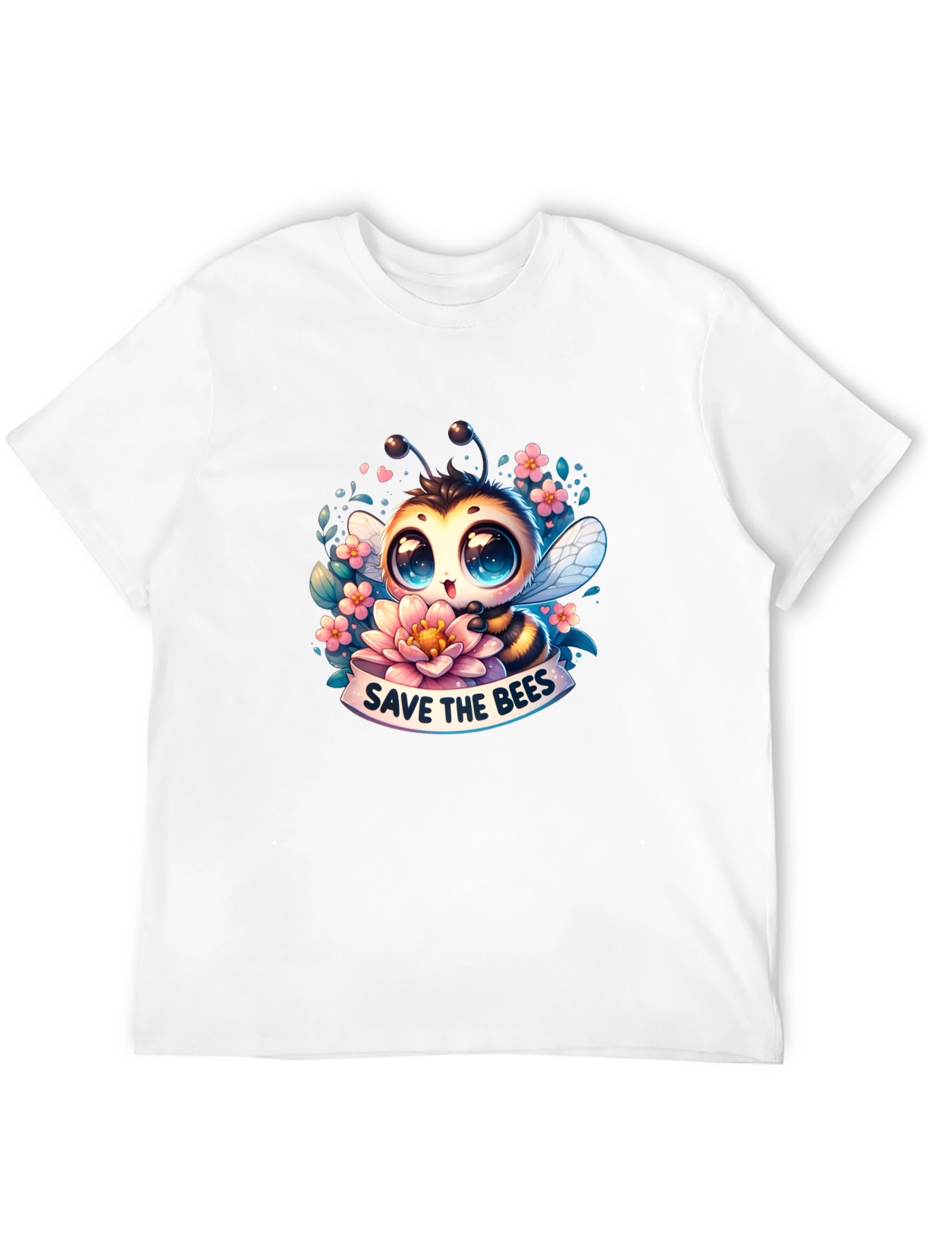 Save The Bees Graphic Tee - Black Cotton