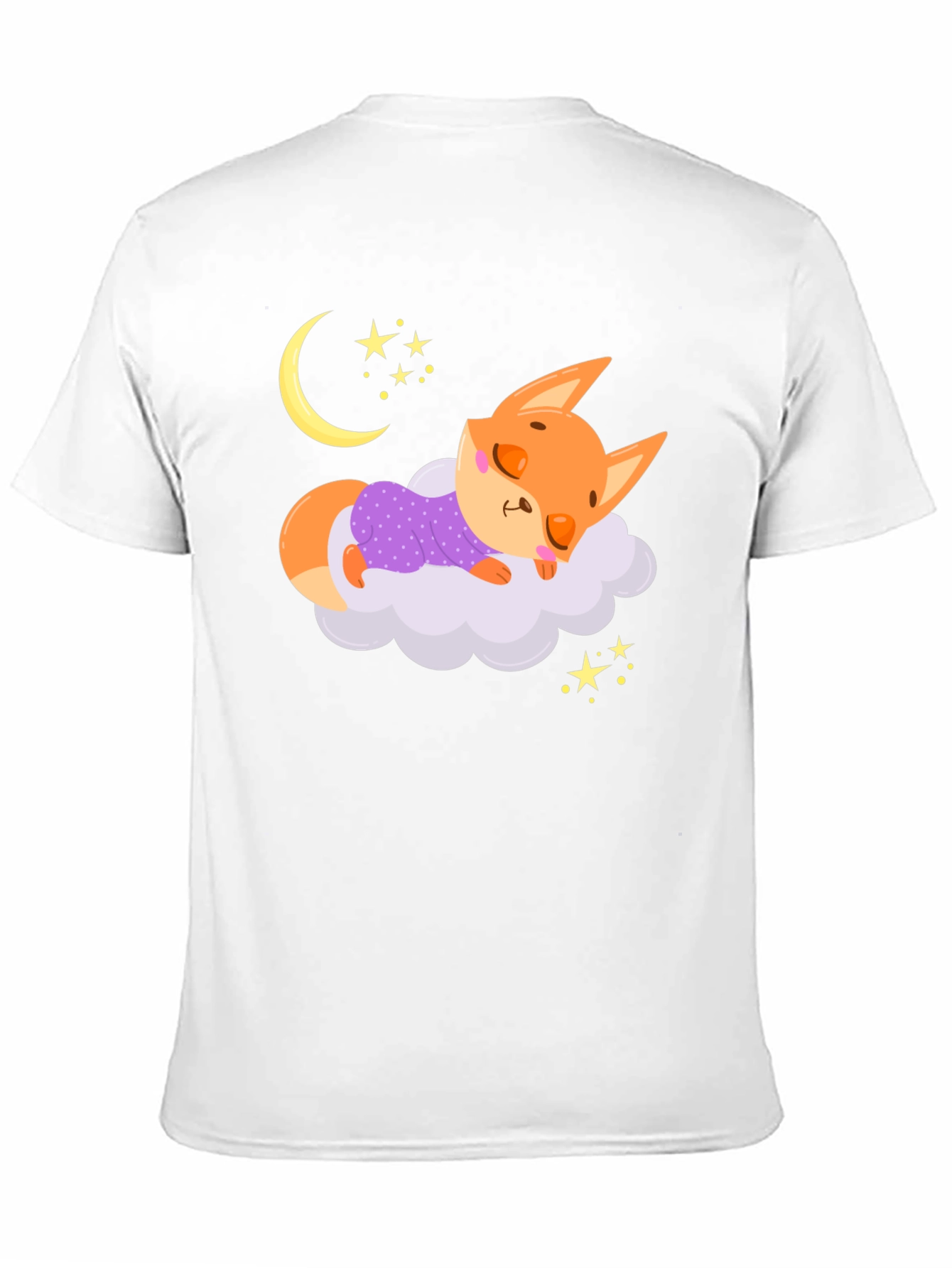 Cute Sleeping Fox T-Shirt - Dreamy Night Design