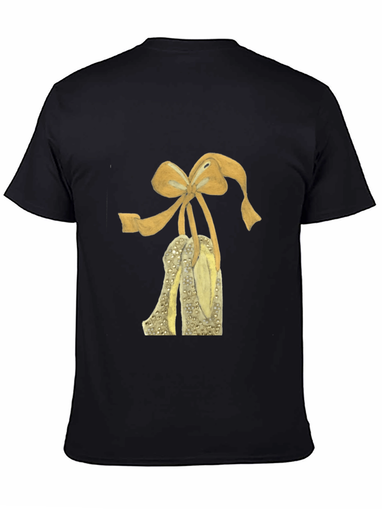 T-Shirt with Shoe and Bow Graphic