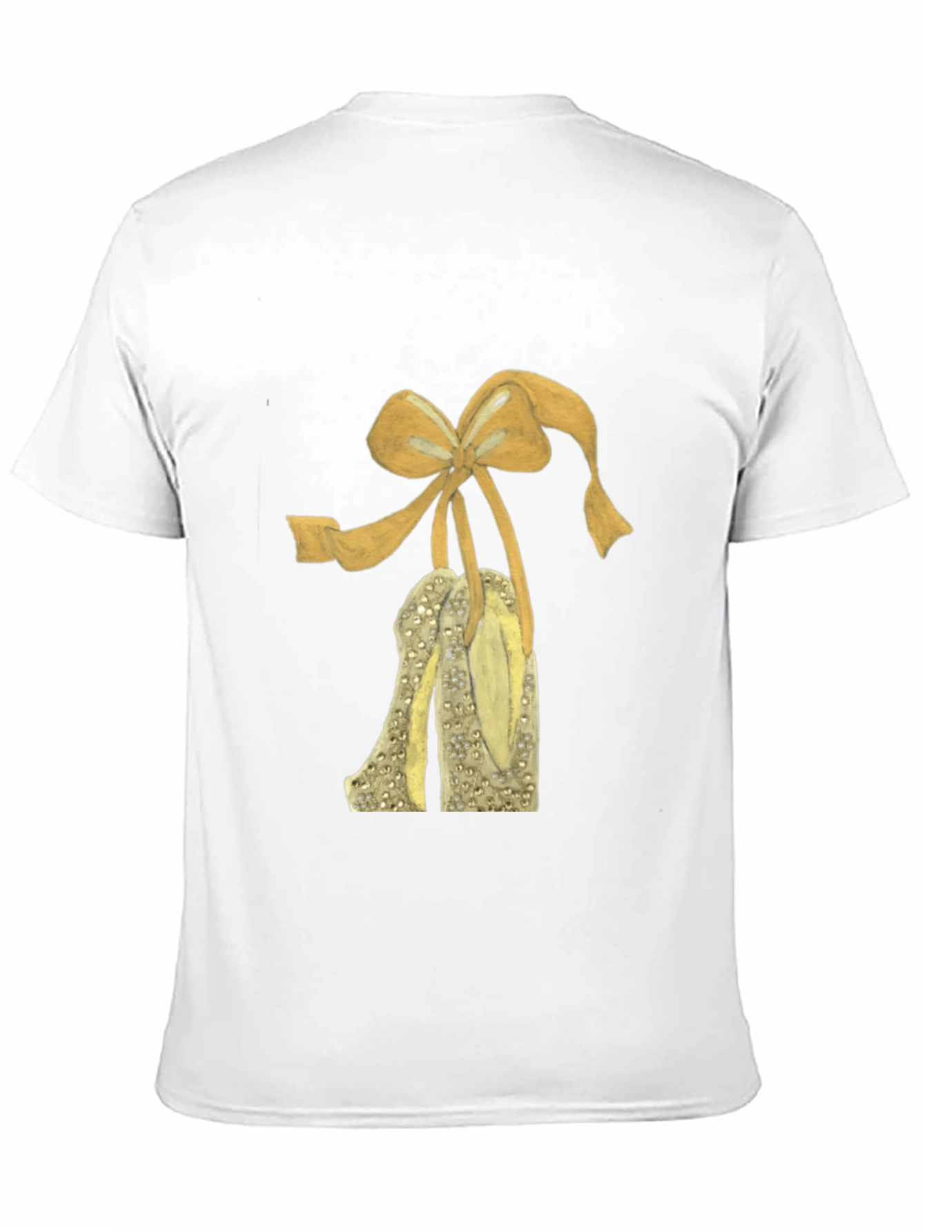 T-Shirt with Shoe and Bow Graphic