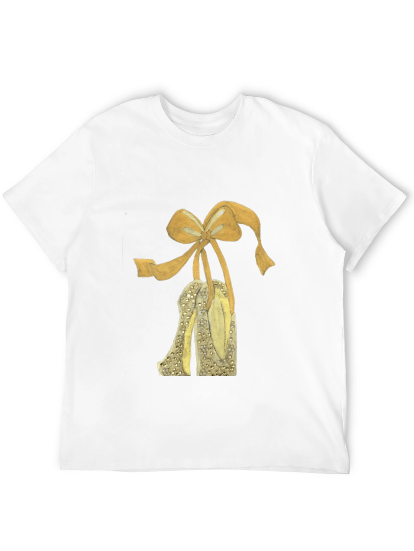 T-Shirt with Shoe and Bow Graphic