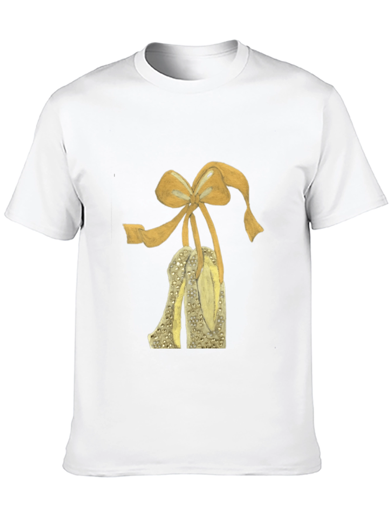 T-Shirt with Shoe and Bow Graphic