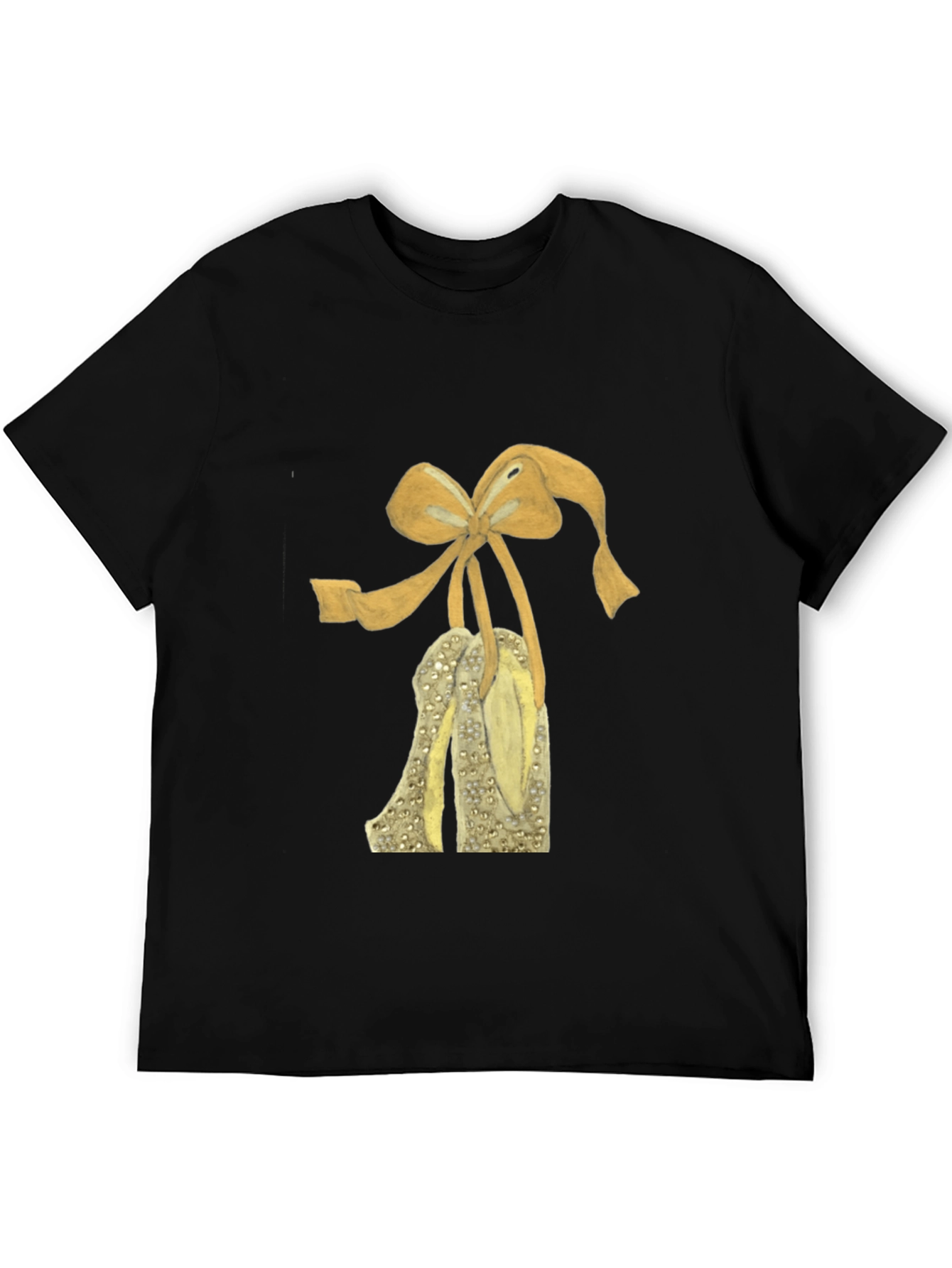 T-Shirt with Shoe and Bow Graphic