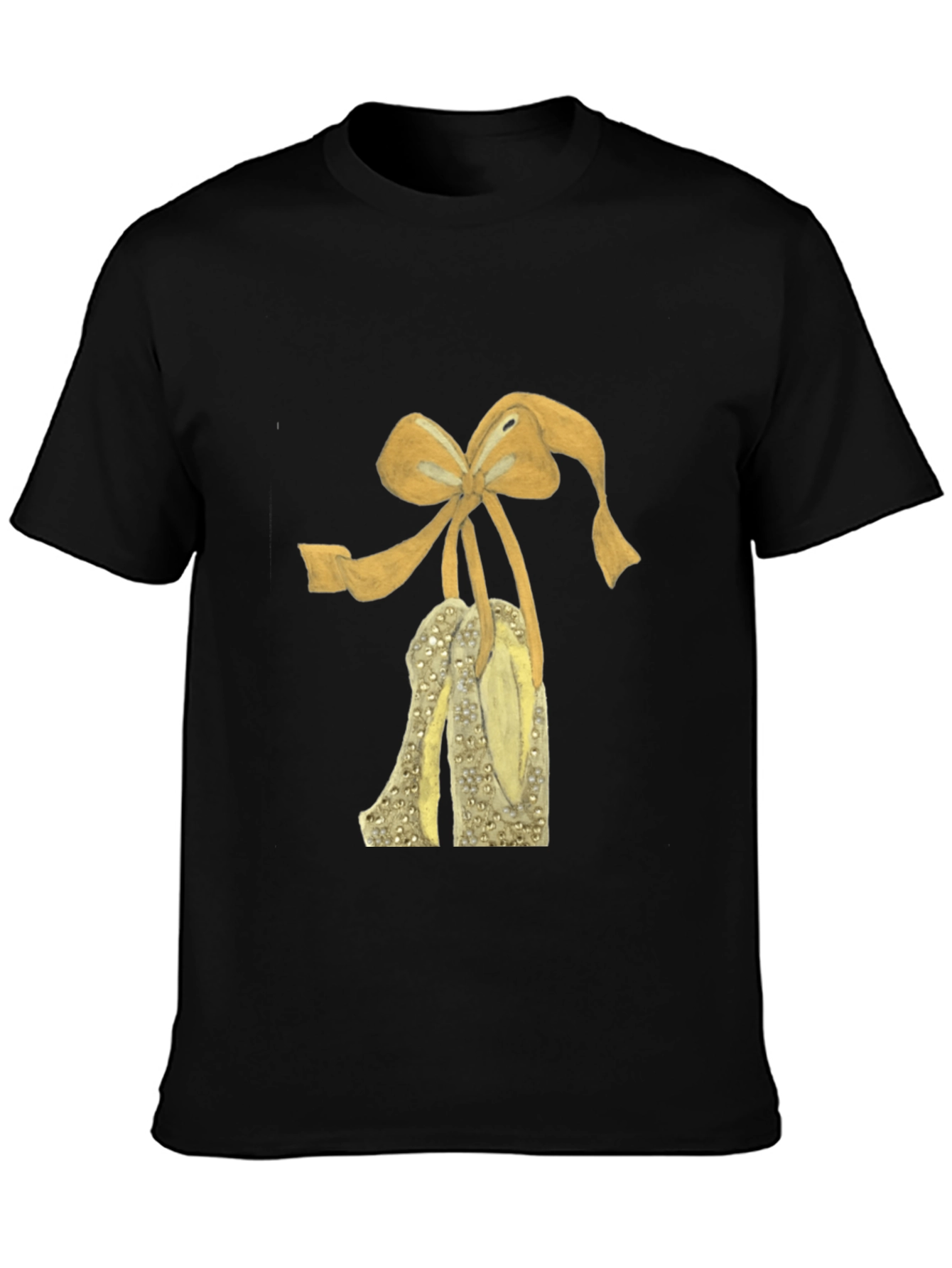 T-Shirt with Shoe and Bow Graphic