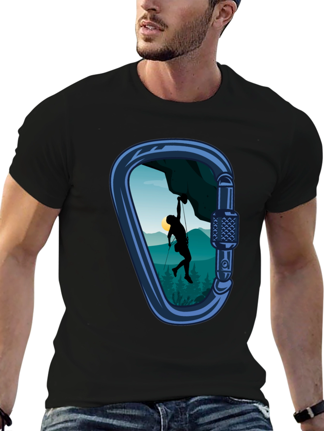 Climbing Carabiner Graphic Tee - Adventure Style